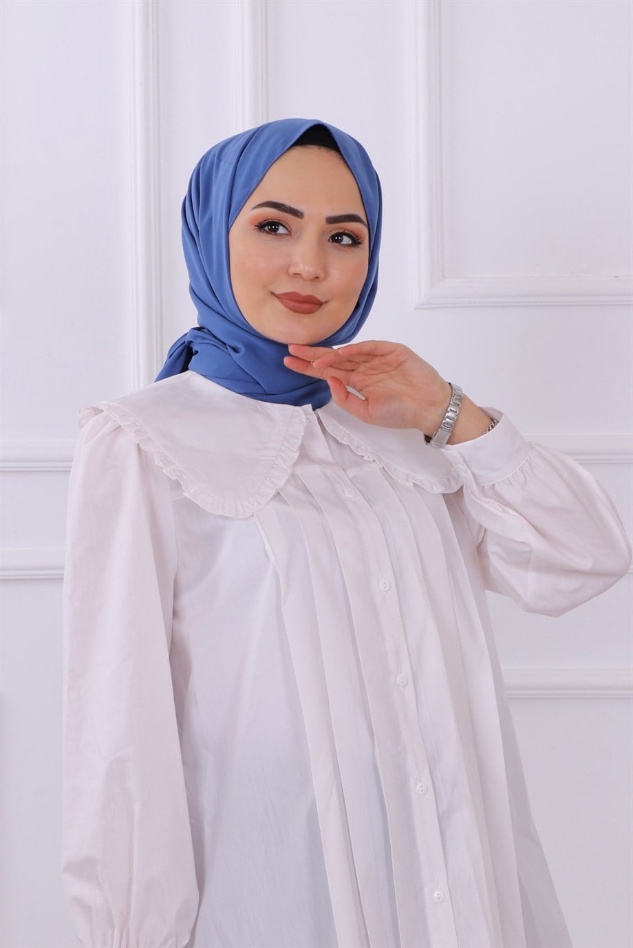Bebe Yaka Tunik Beyaz