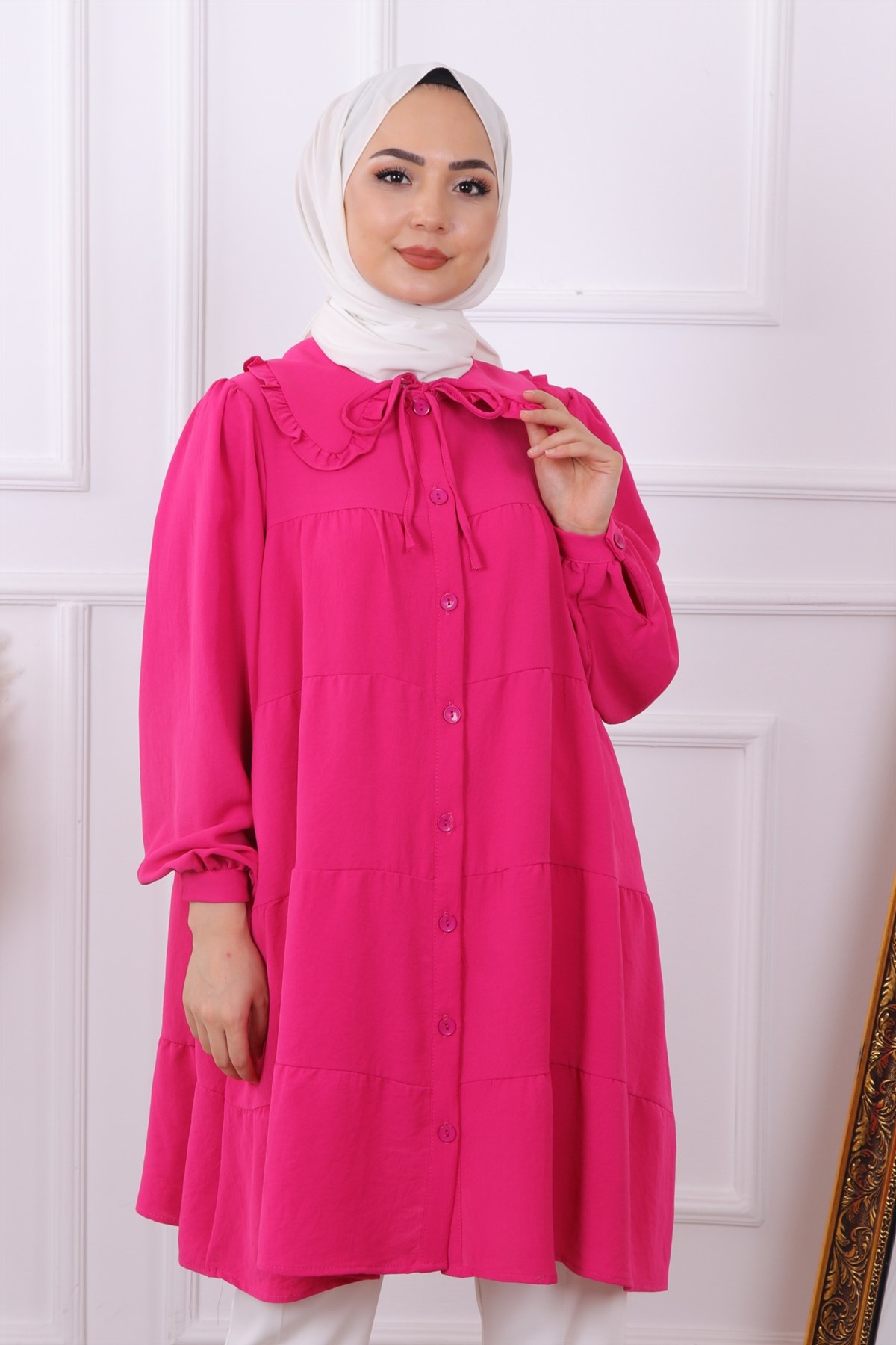 Bebe Yaka Tunik Fuşya