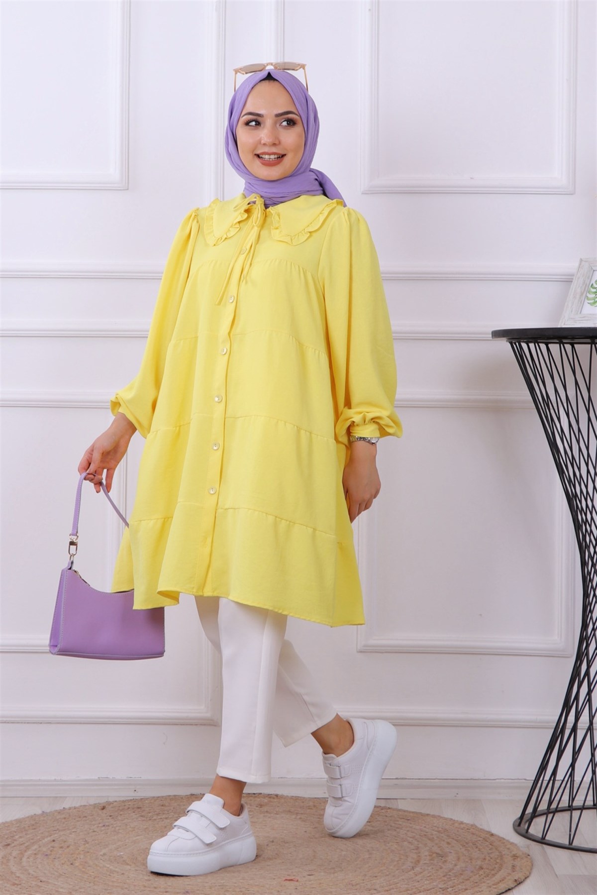 Bebe Yaka Tunik Sarı