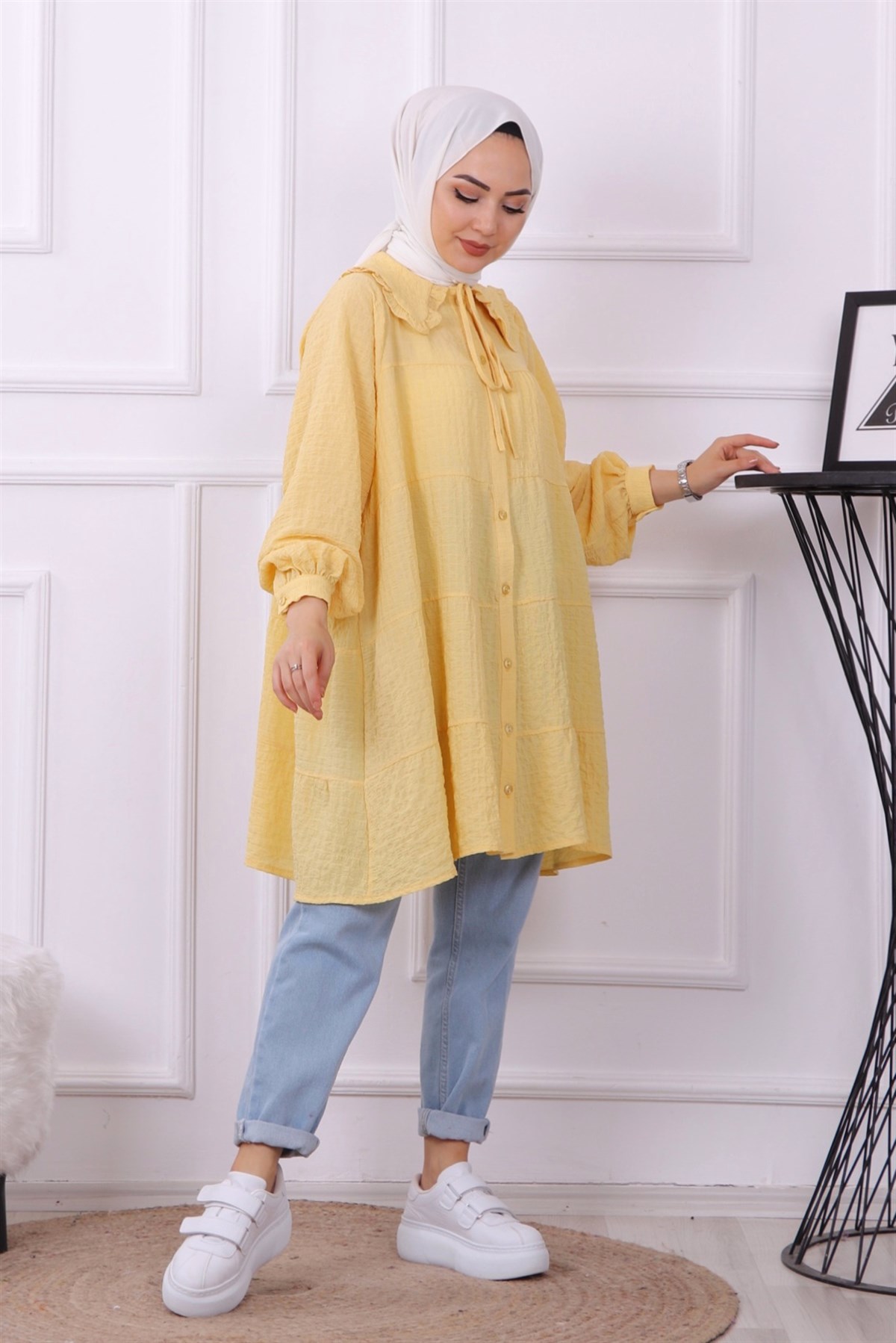 Bebe Yaka Tunik Sarı