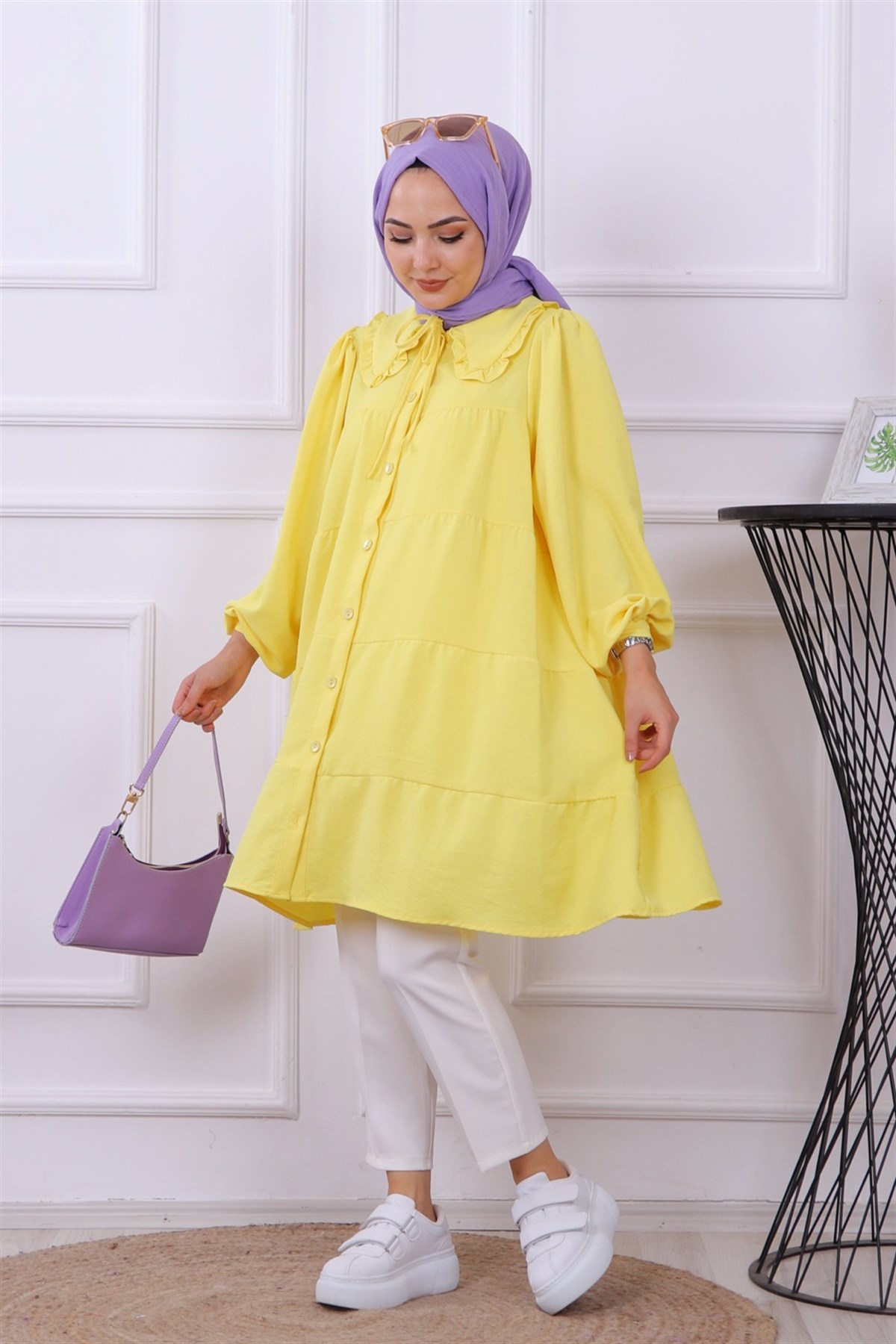 Bebe Yaka Tunik Sarı