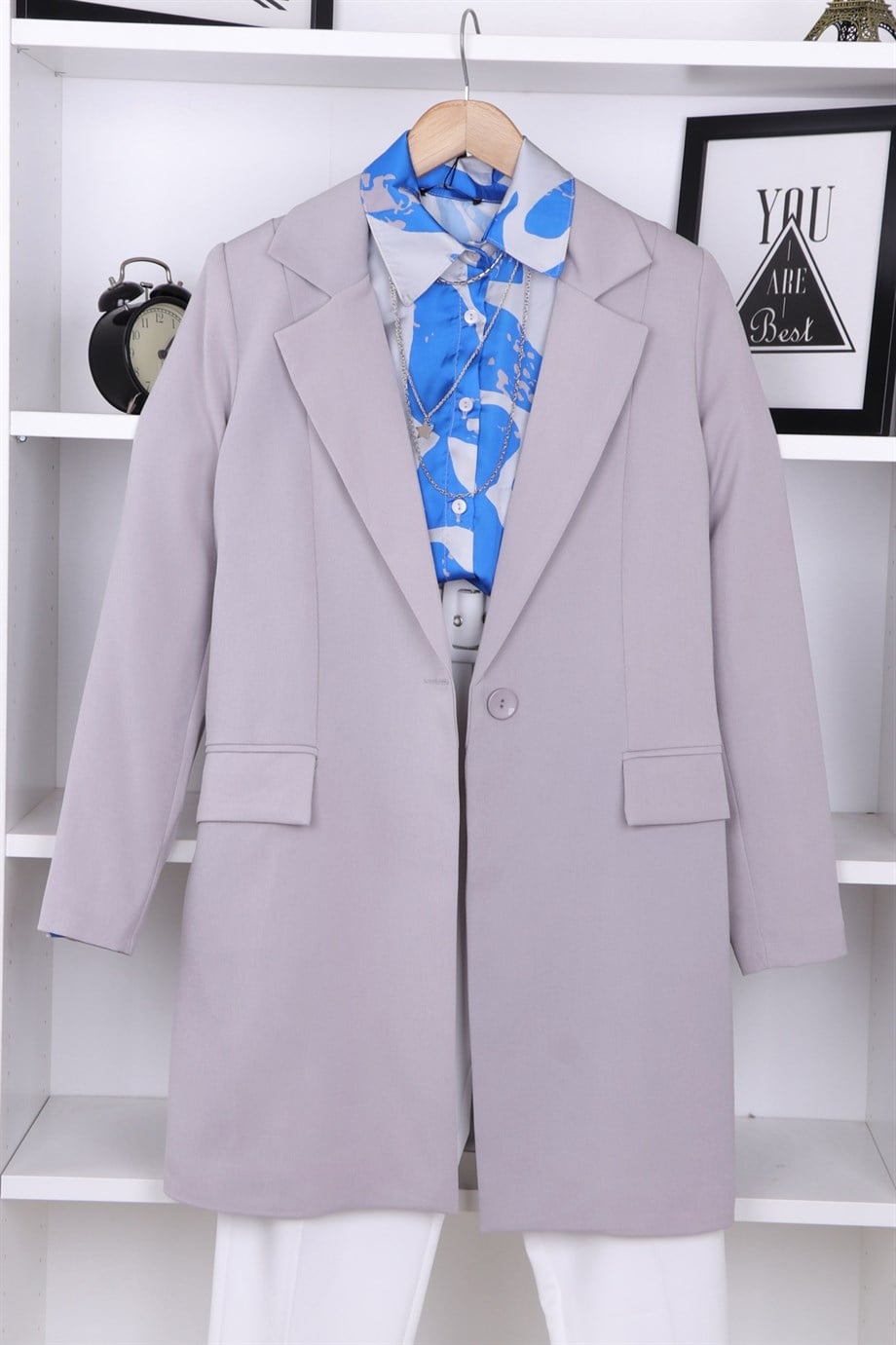 BLAZER CEKET GRİ