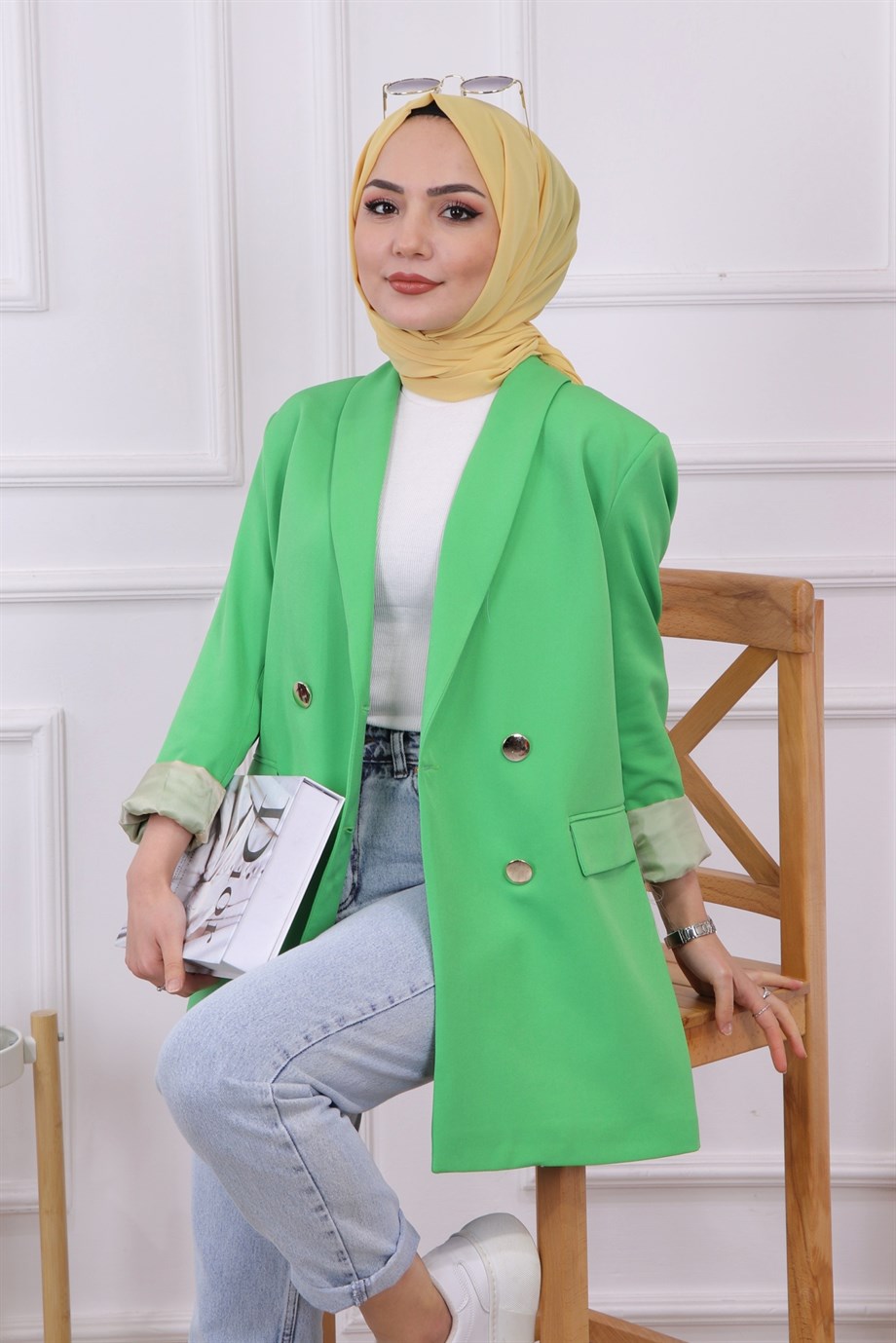Blazer Ceket Yeşil