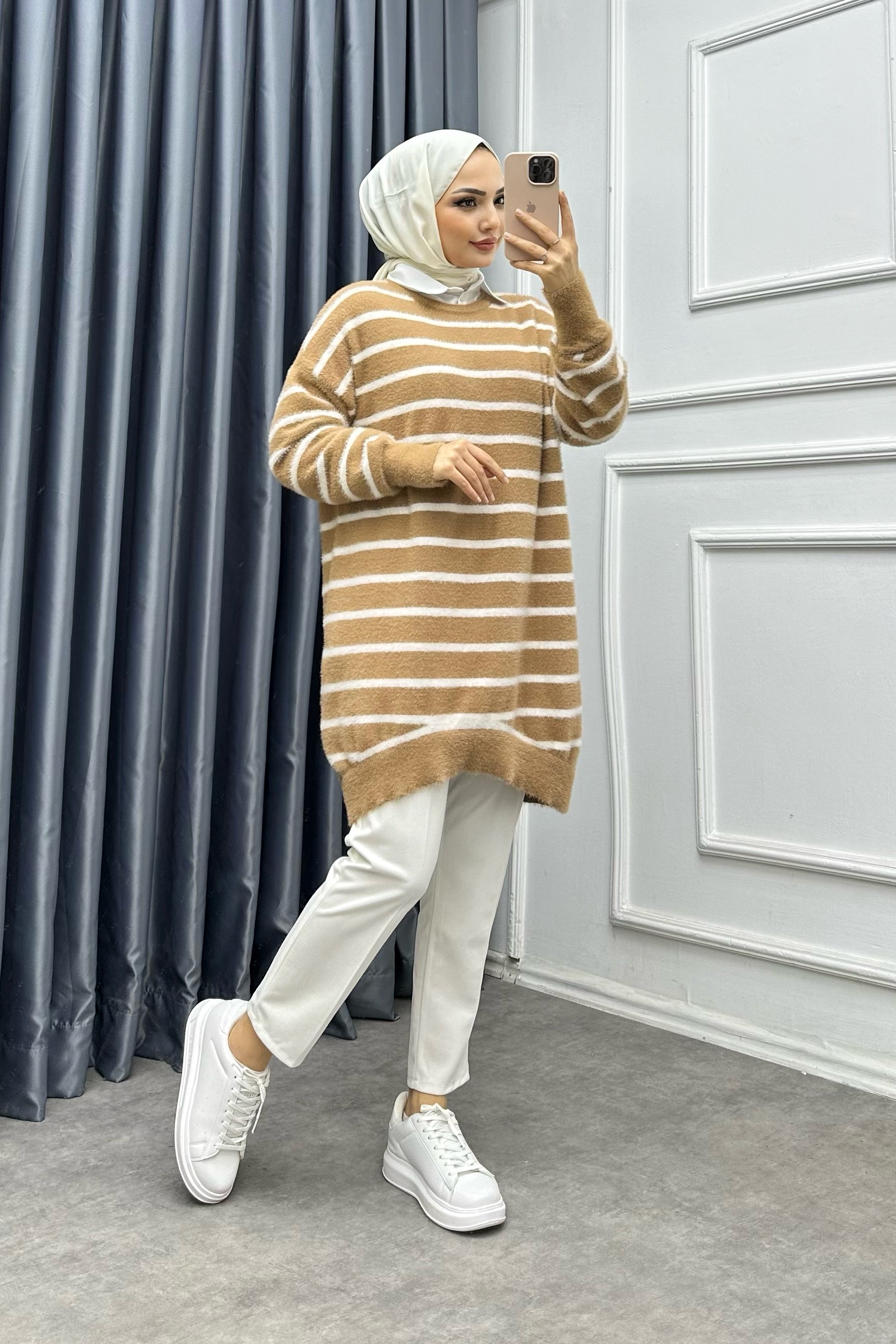 Çizgili Yumoş Tunik 