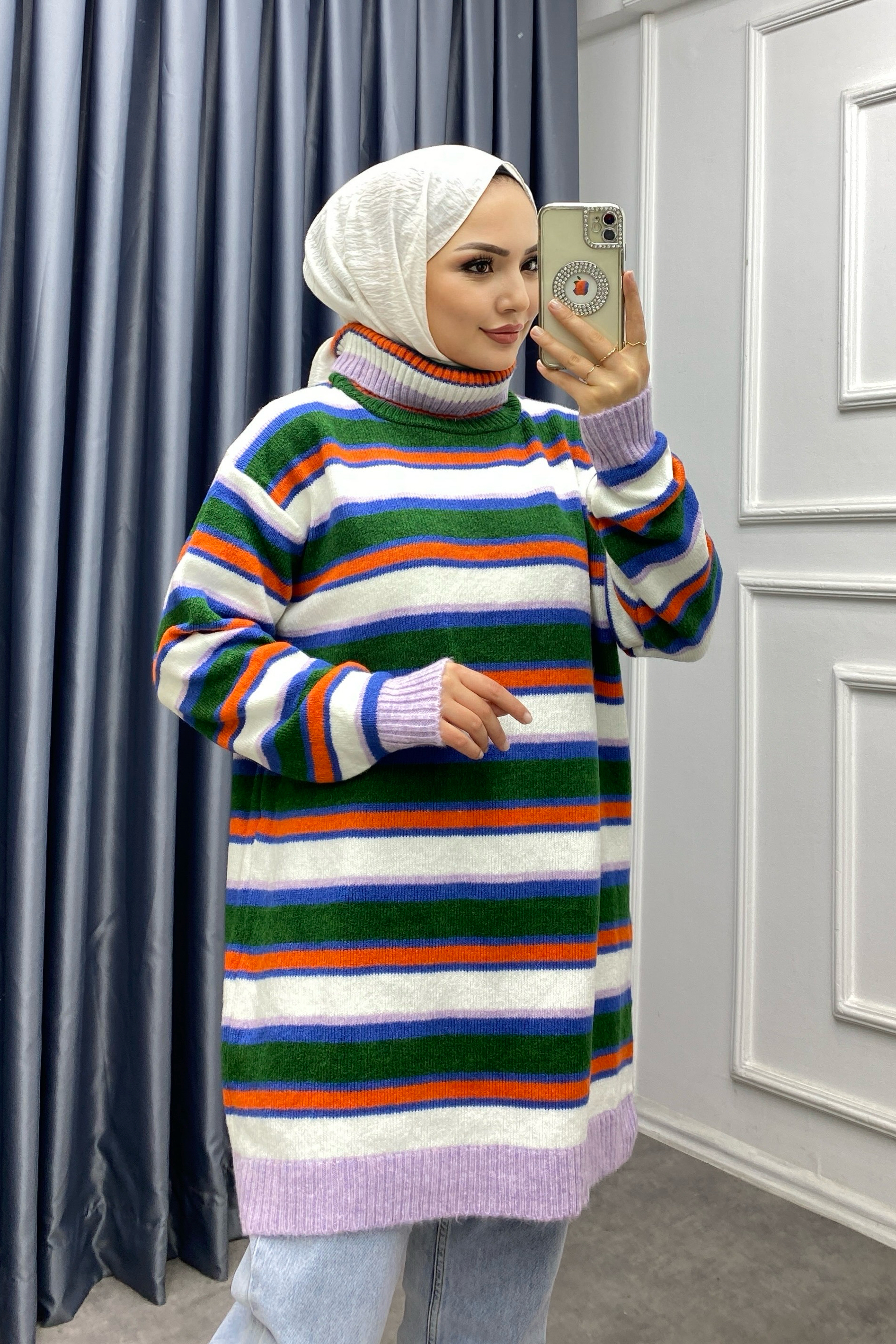 Degaje Yaka Tunik Lila