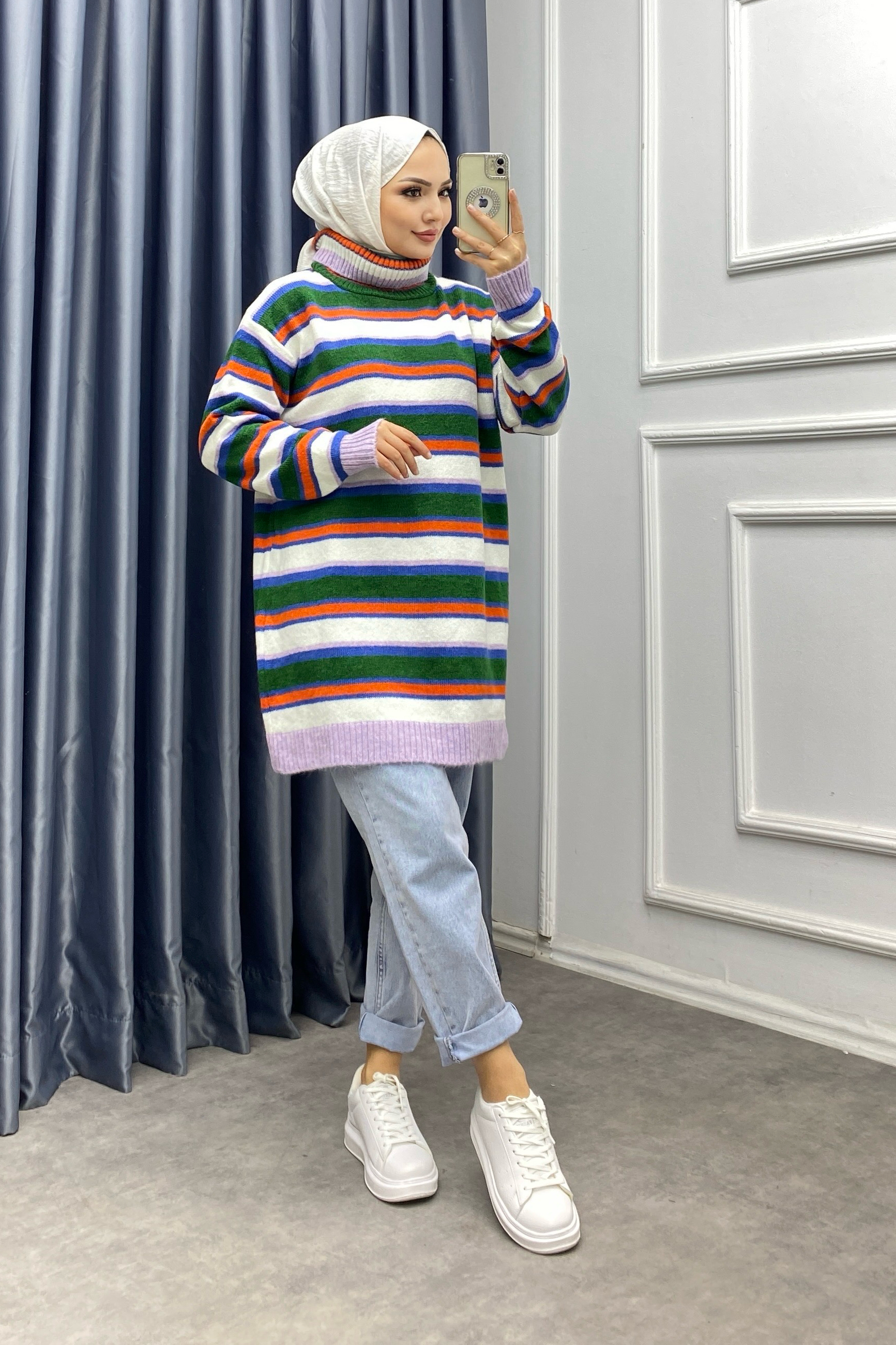 Degaje Yaka Tunik Lila