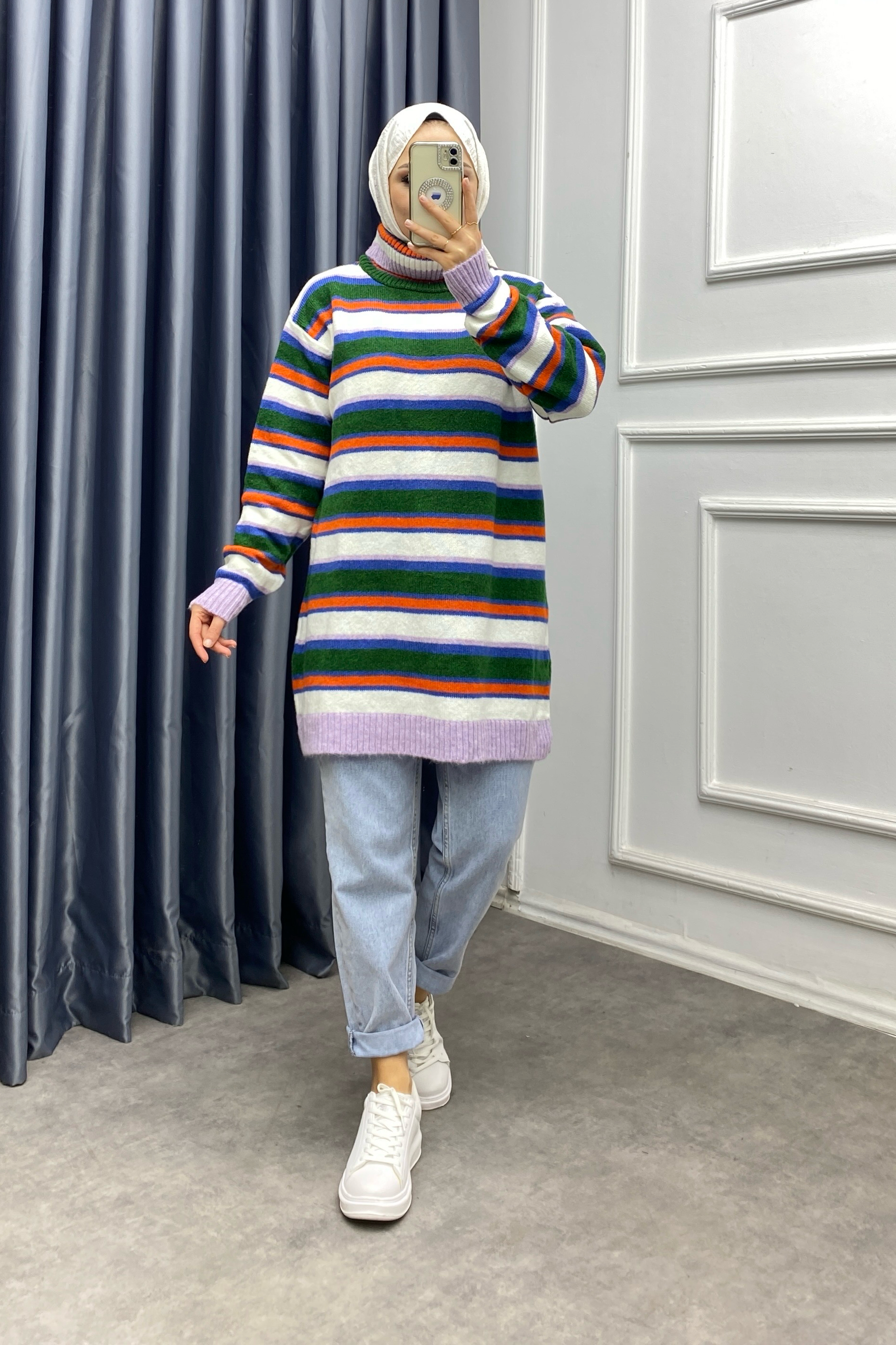 Degaje Yaka Tunik Lila