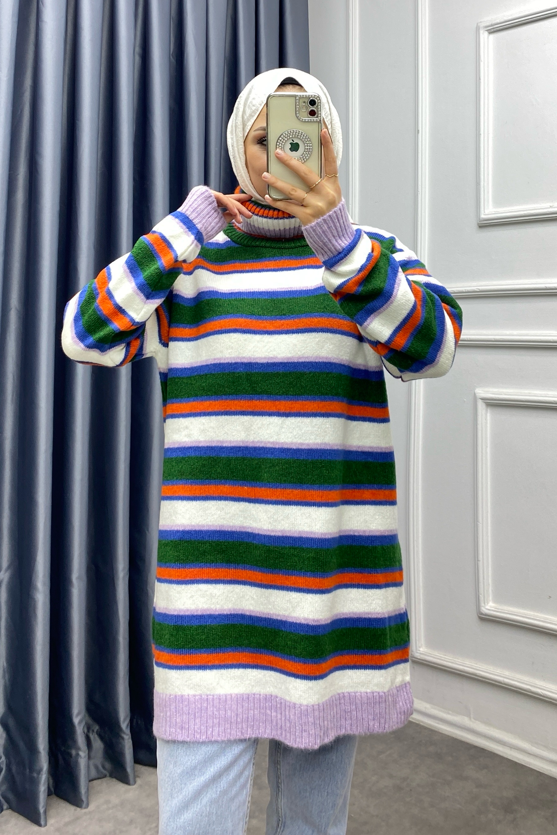Degaje Yaka Tunik Lila