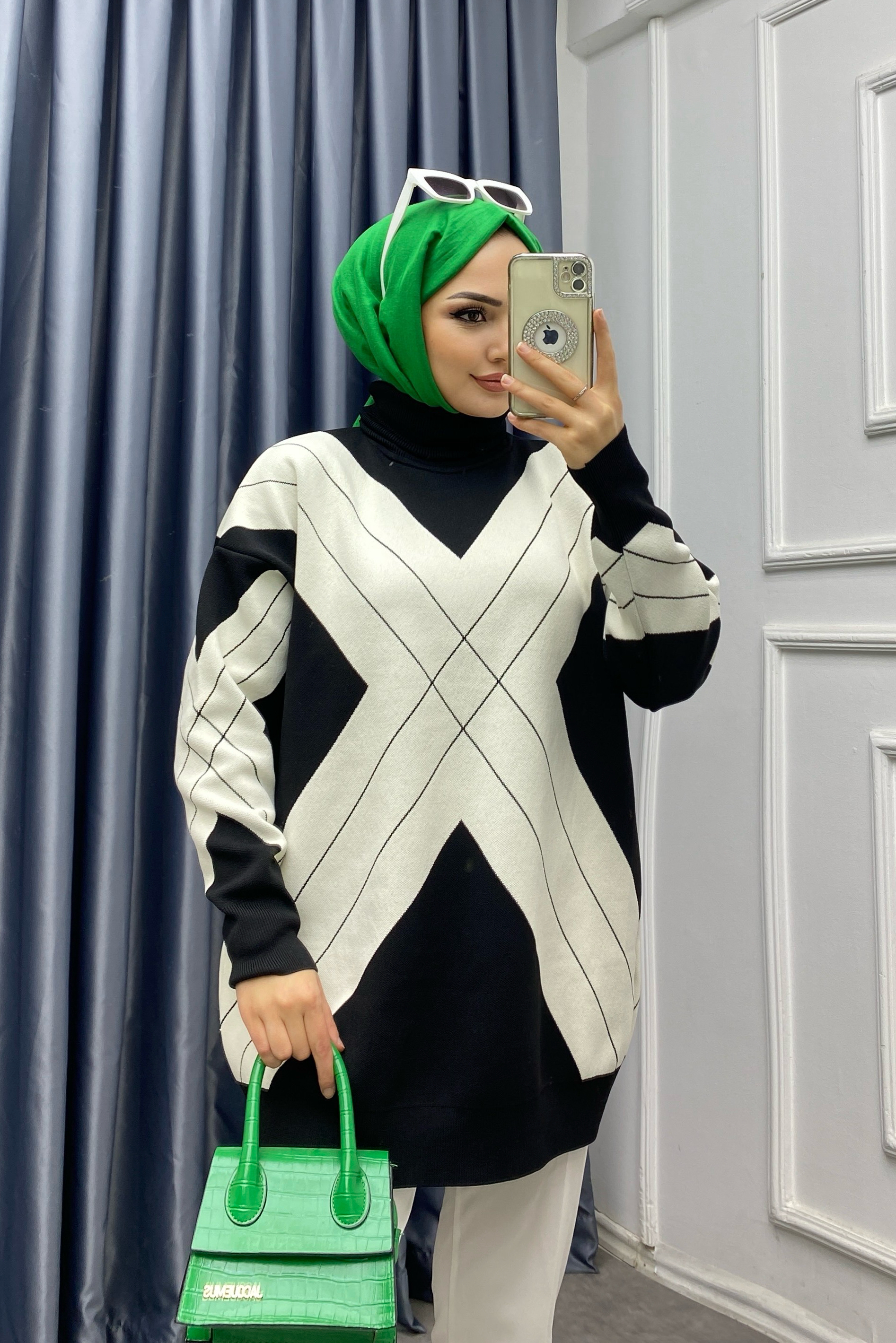 Degaje Yaka Tunik Siyah