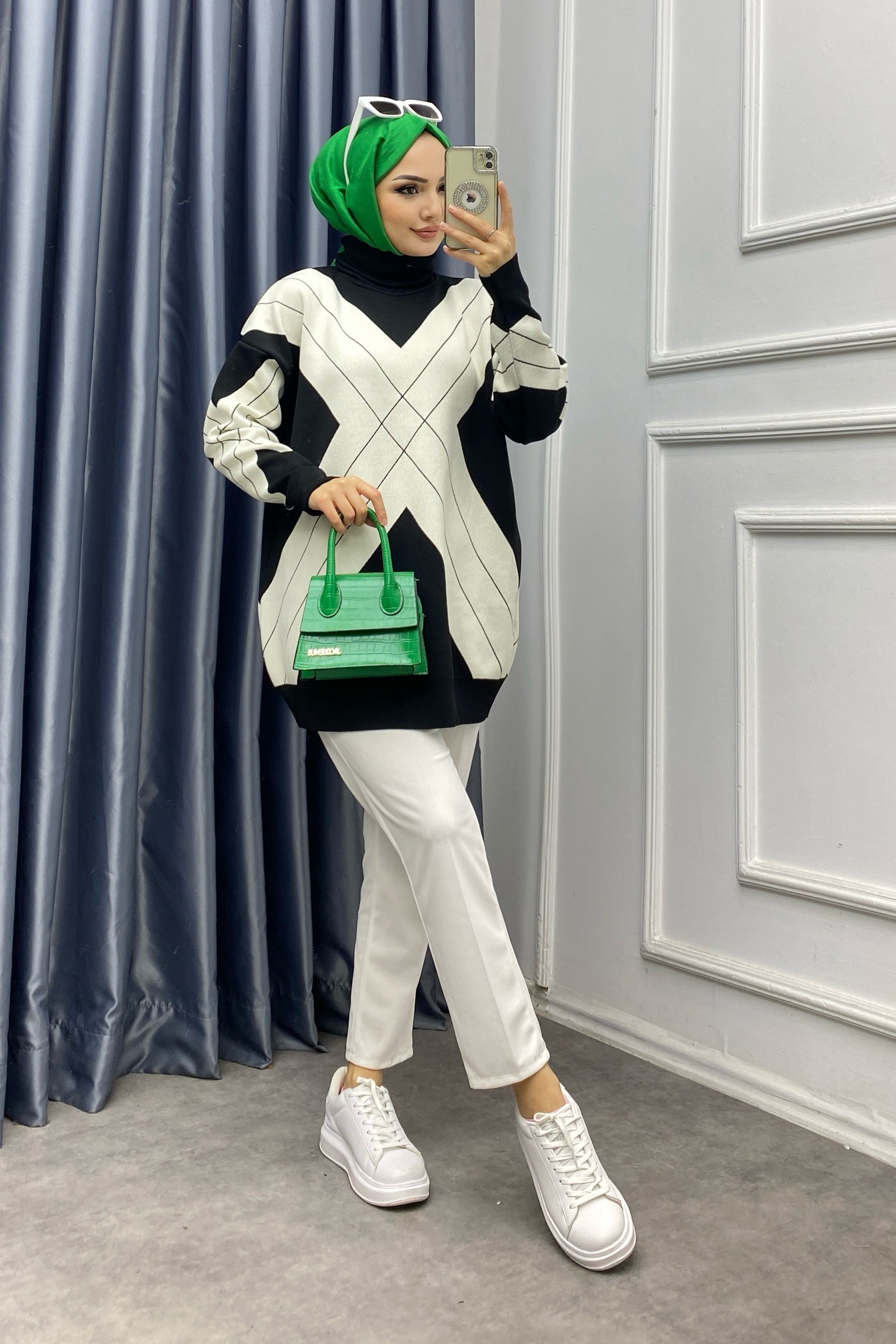 Degaje Yaka Tunik Siyah