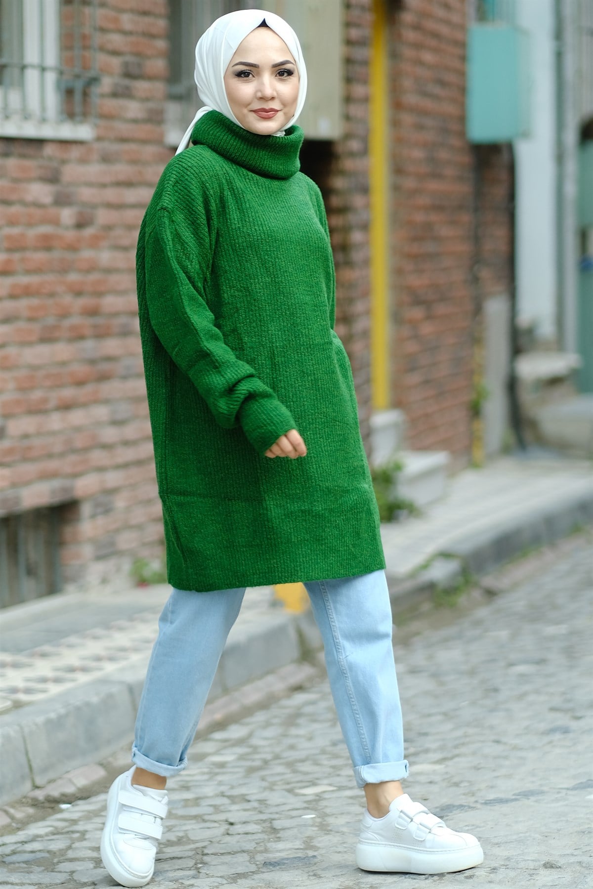 Degaje Yaka Tunik Yeşil