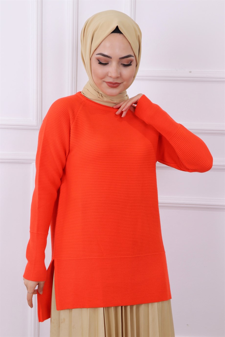 Düz Tunik Turuncu