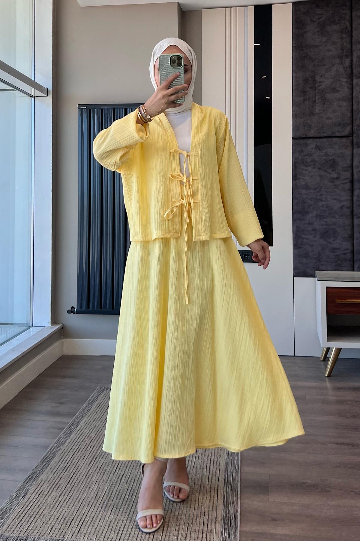 Kimonolu takım Sarı 