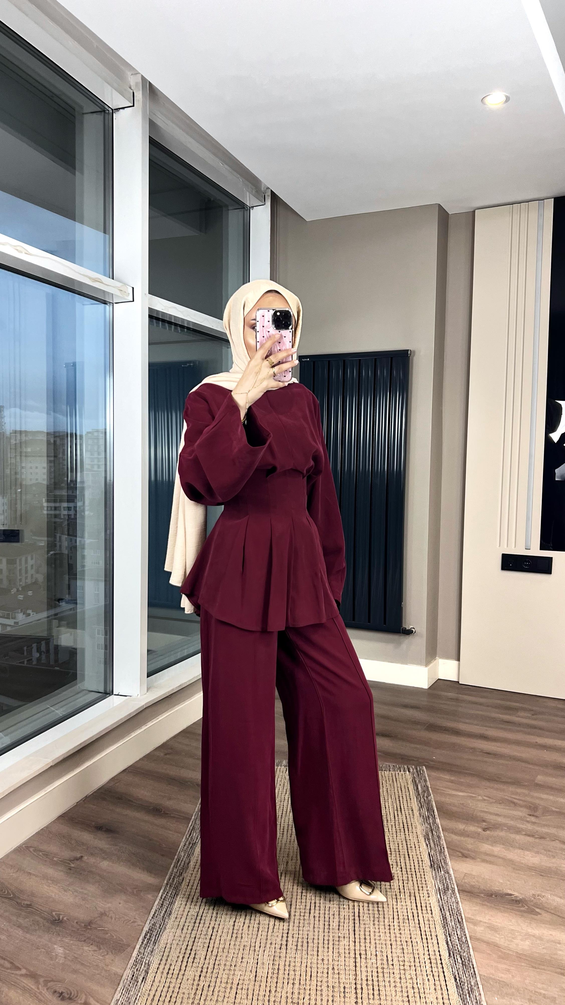 İkili Modal Takım Bordo