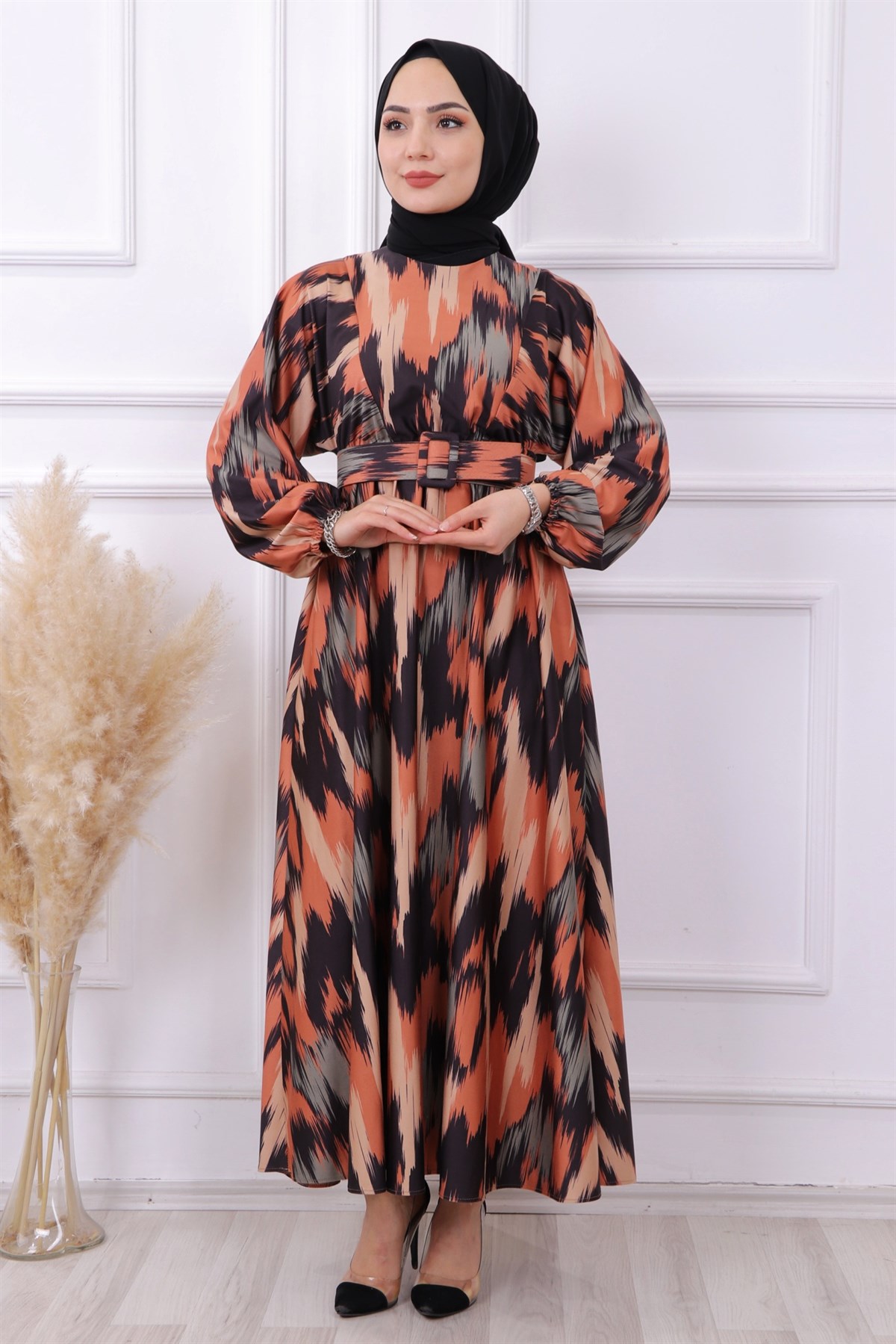 Fırça Desen Elbise 