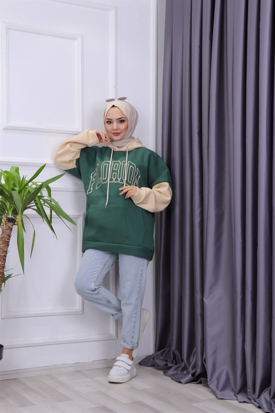 İçi Şardonlu Florida Sweat Yeşil
