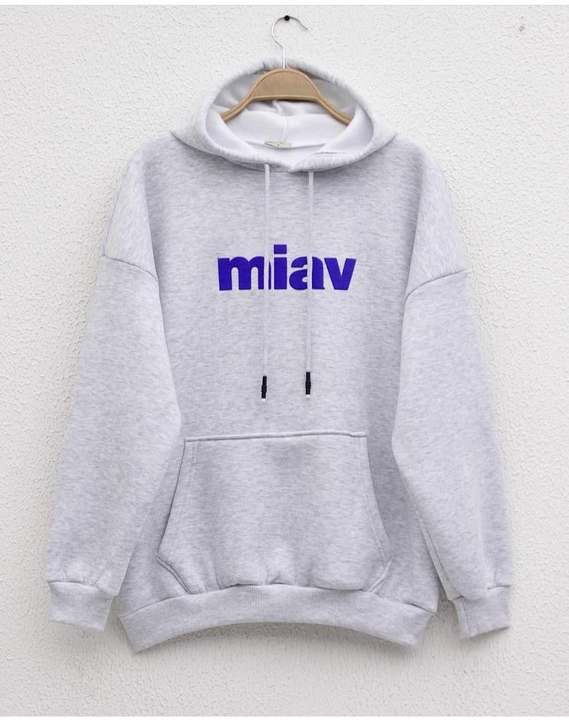 İçi şardonlu  miavYazılı Sweat gri