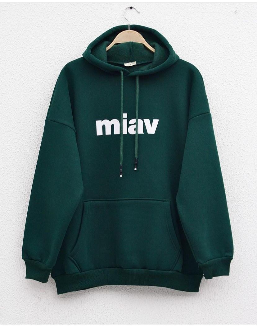 İçi şardonlu  miavYazılı Sweat Yeşil