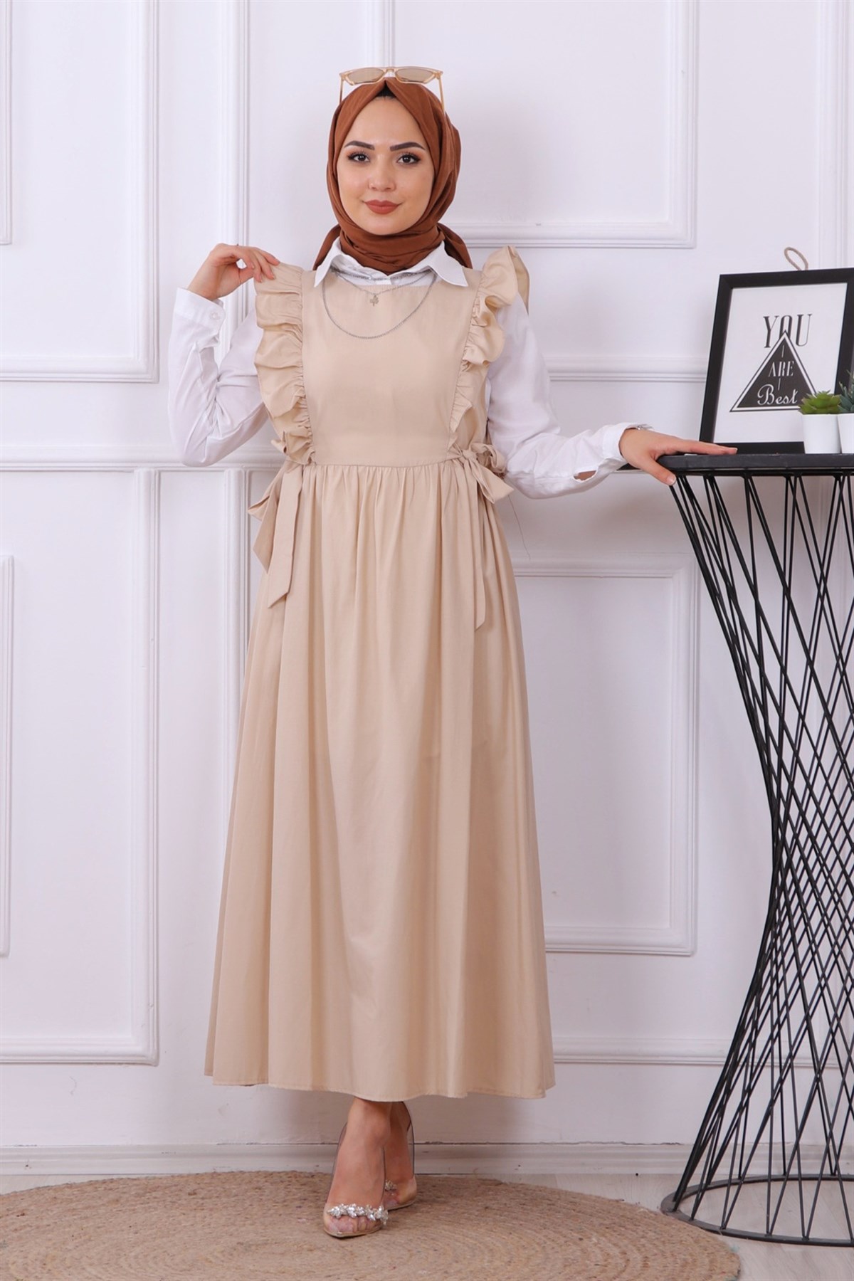 Fırfırlı Jile Bej