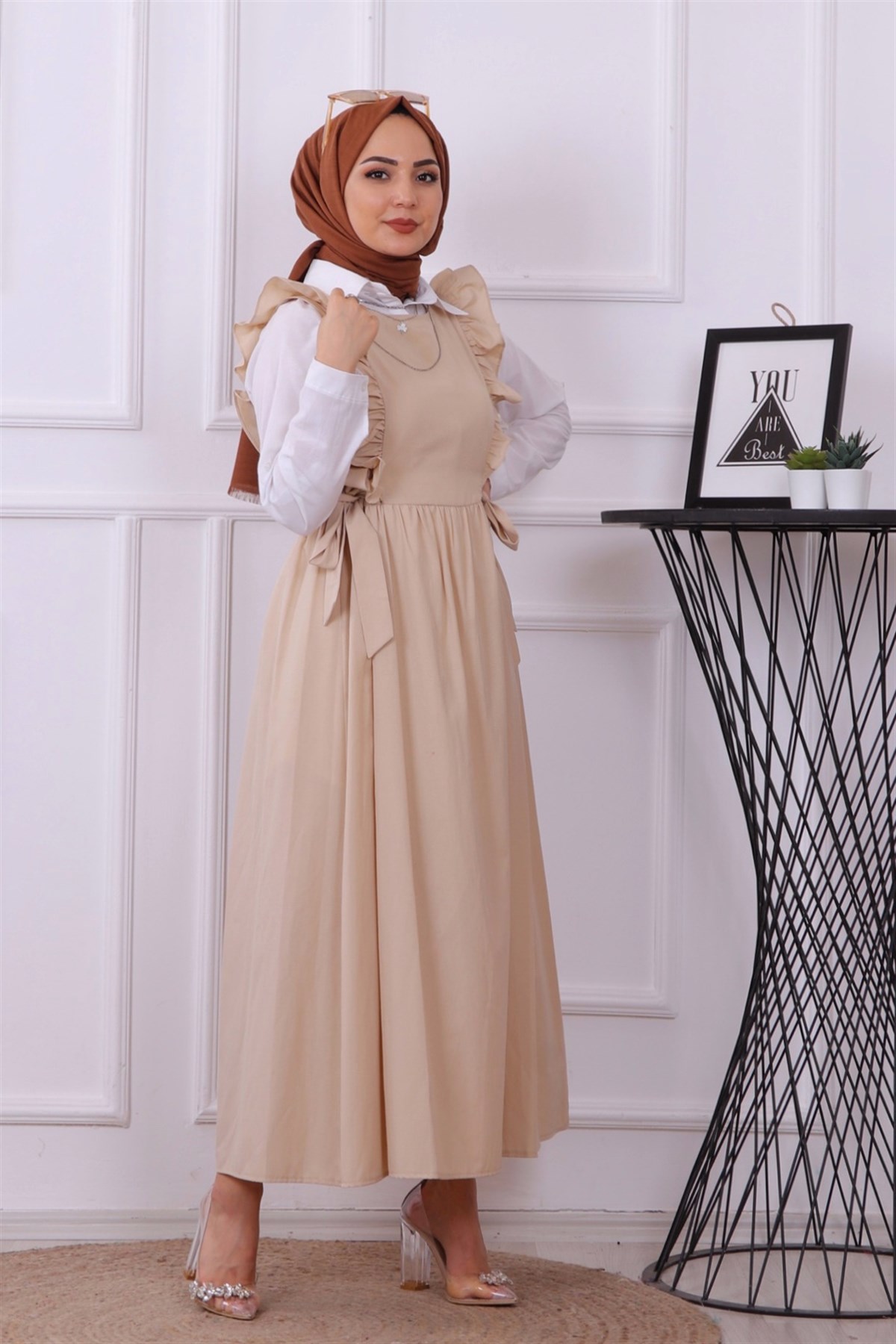 Fırfırlı Jile Bej