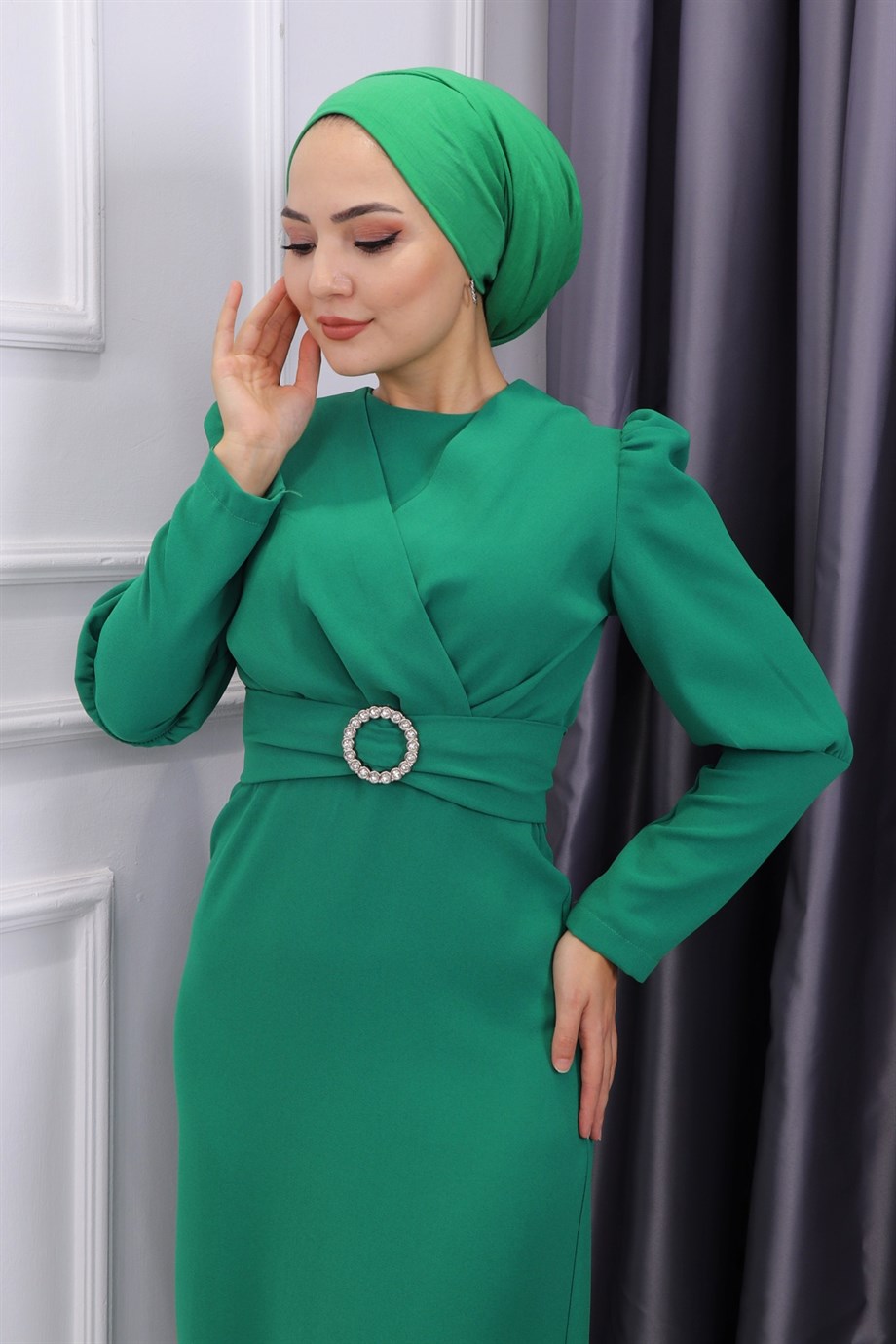 Kalem Elbise Yeşil