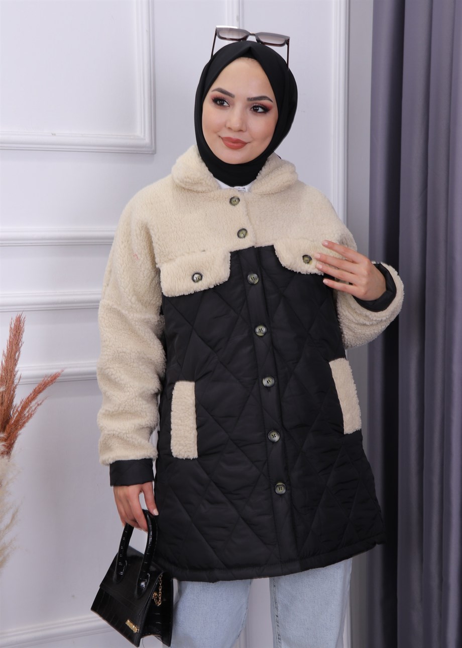 Kapitone Kıvırcık Mont Siyah