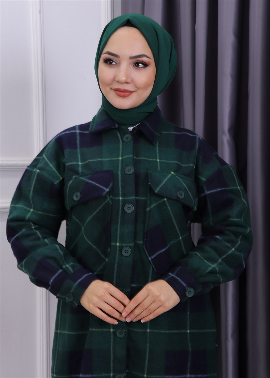 Kareli Tunik Yeşil