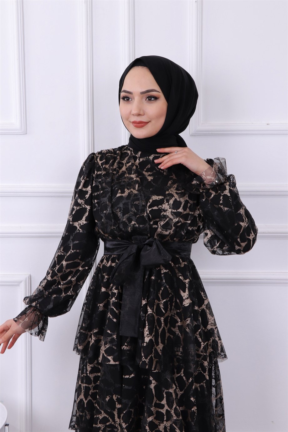 Kat Kat Leopar Desenli Elbise