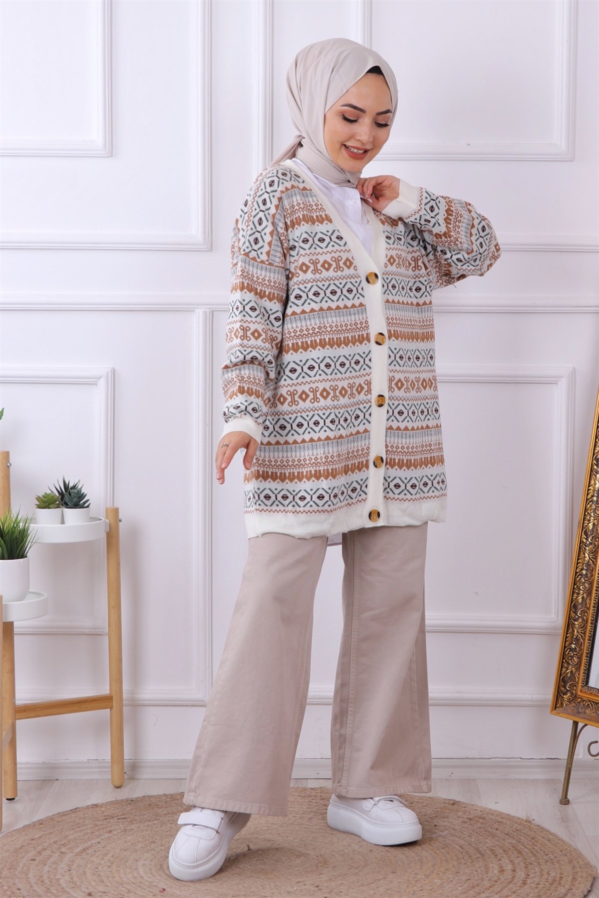 Kilim Desenli Hırka
