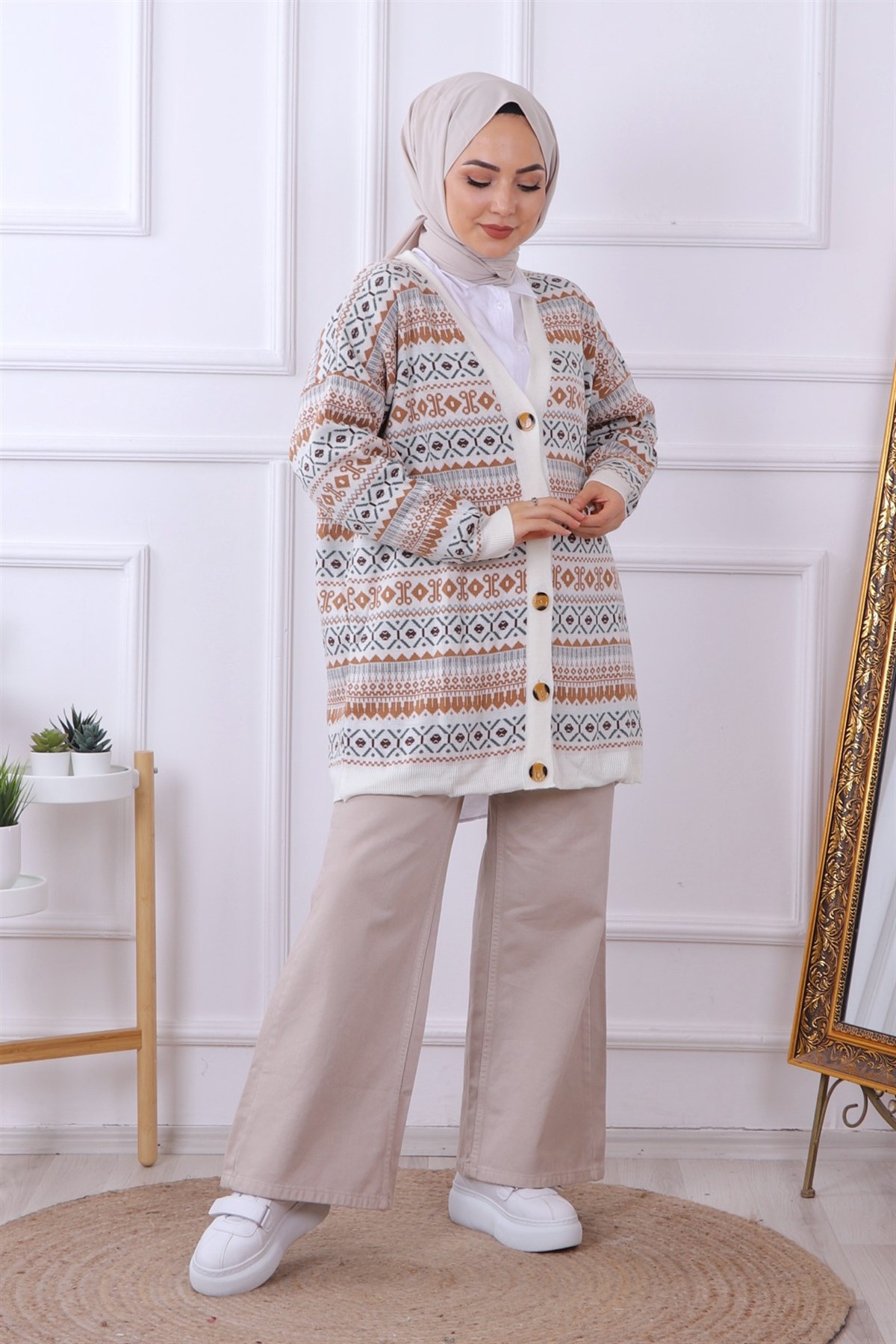 Kilim Desenli Hırka
