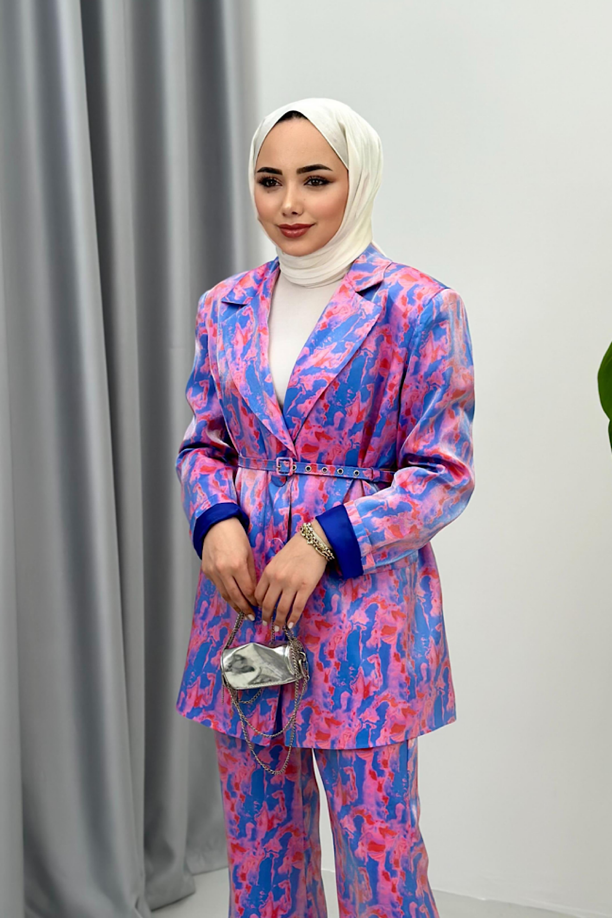 Lola Saten Takım Pembe