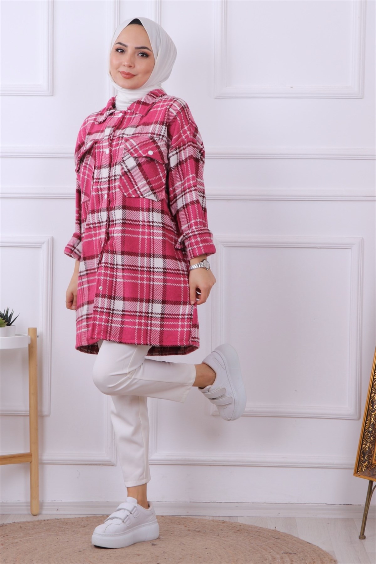 Önden Çıtçıtlı Cepli Tunik 