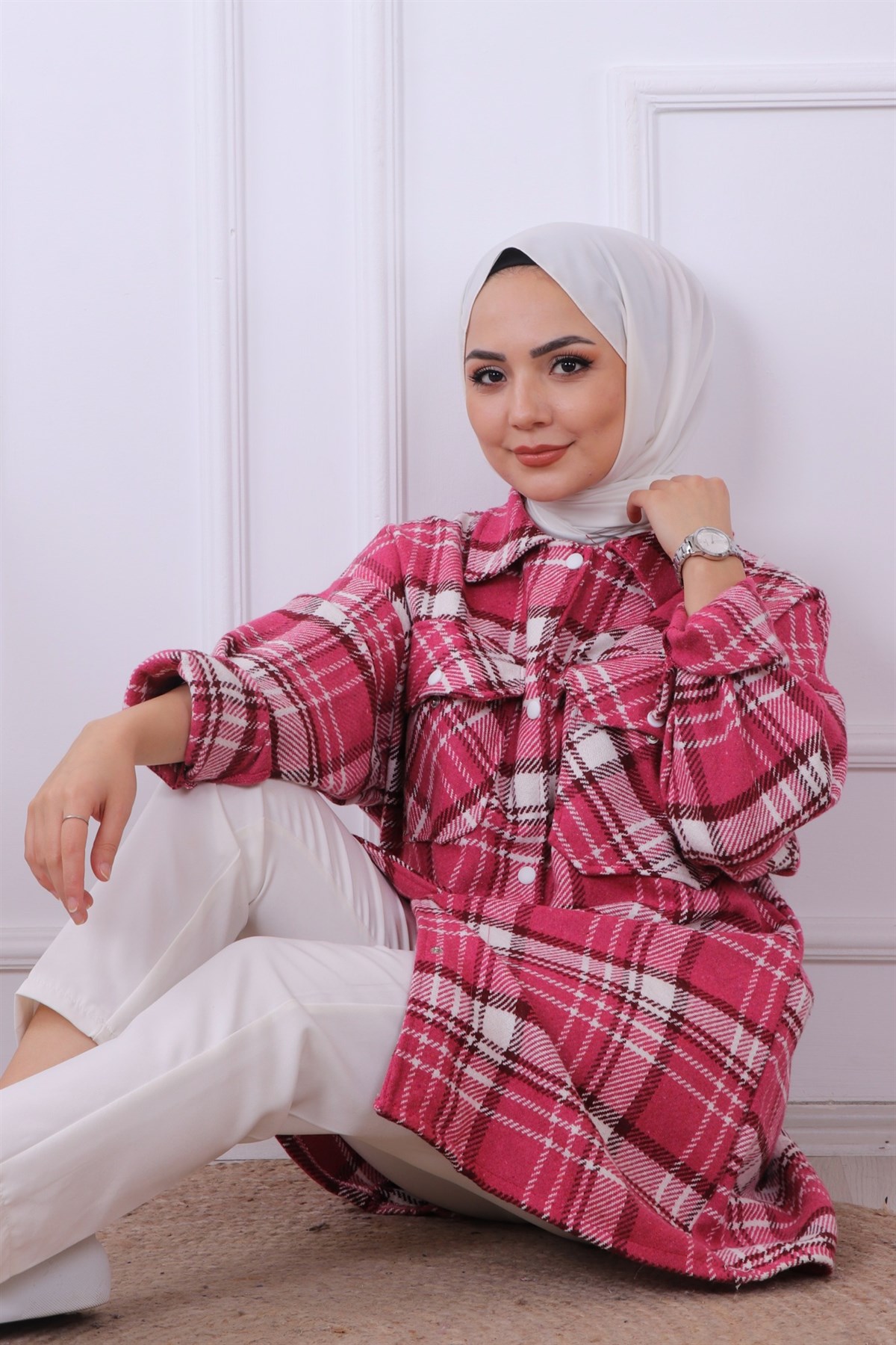 Önden Çıtçıtlı Cepli Tunik 