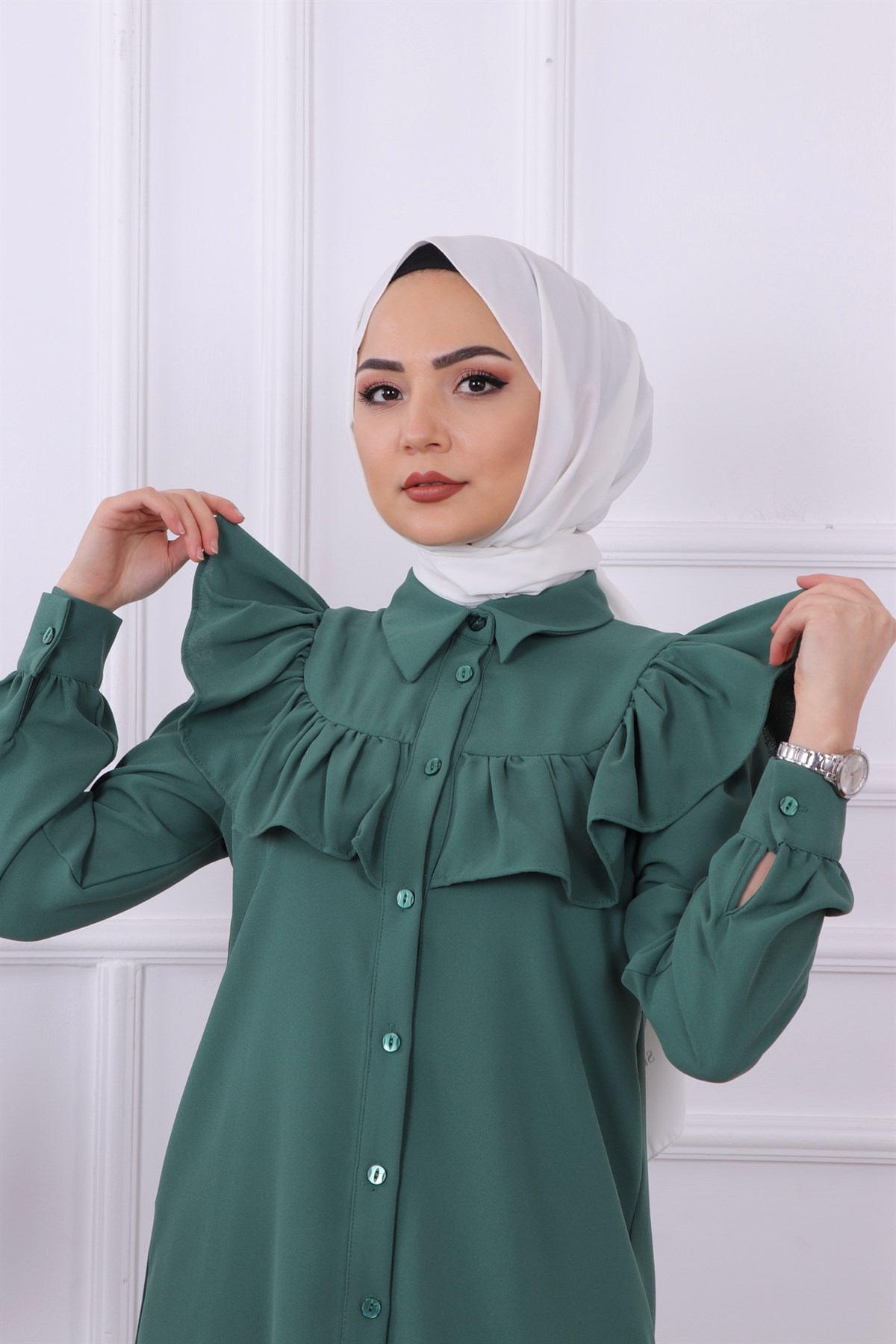 Önü Fırfırlı Takım Yeşil