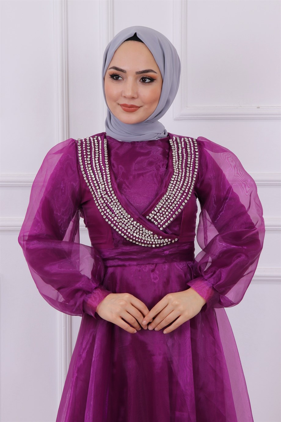 Önü Taş Detaylı Abiye 