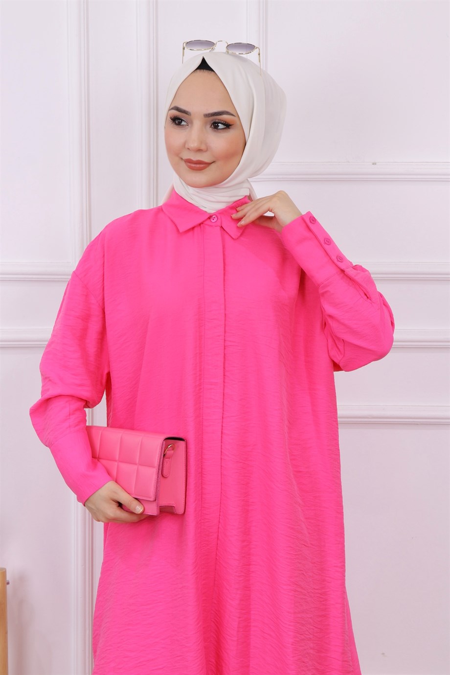 Oval Kesim Tunik Pembe