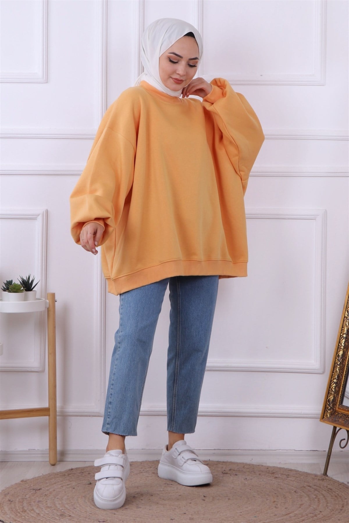 Oversize Balon Kol Tunik Sarı