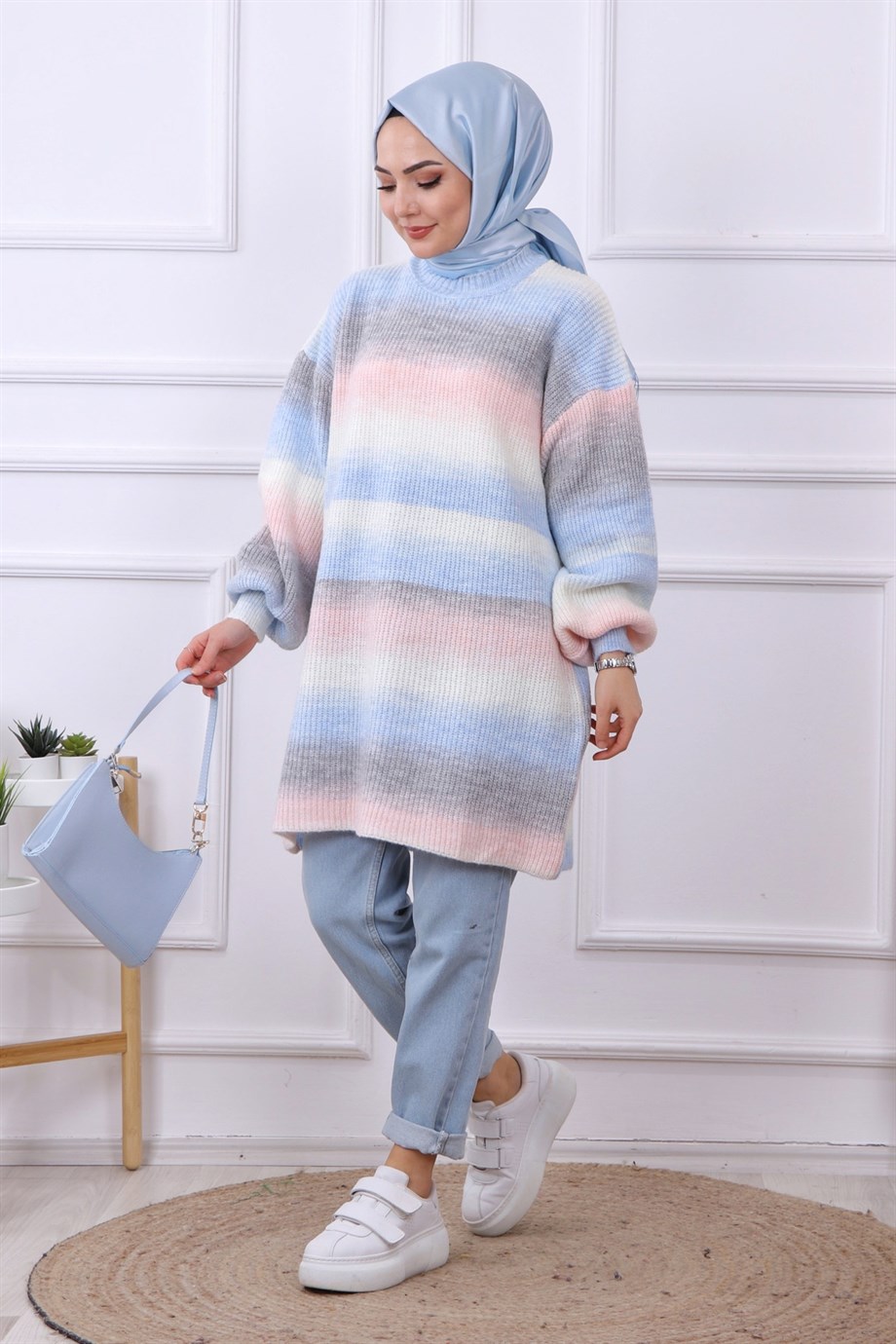 Renkli Triko Tunik-