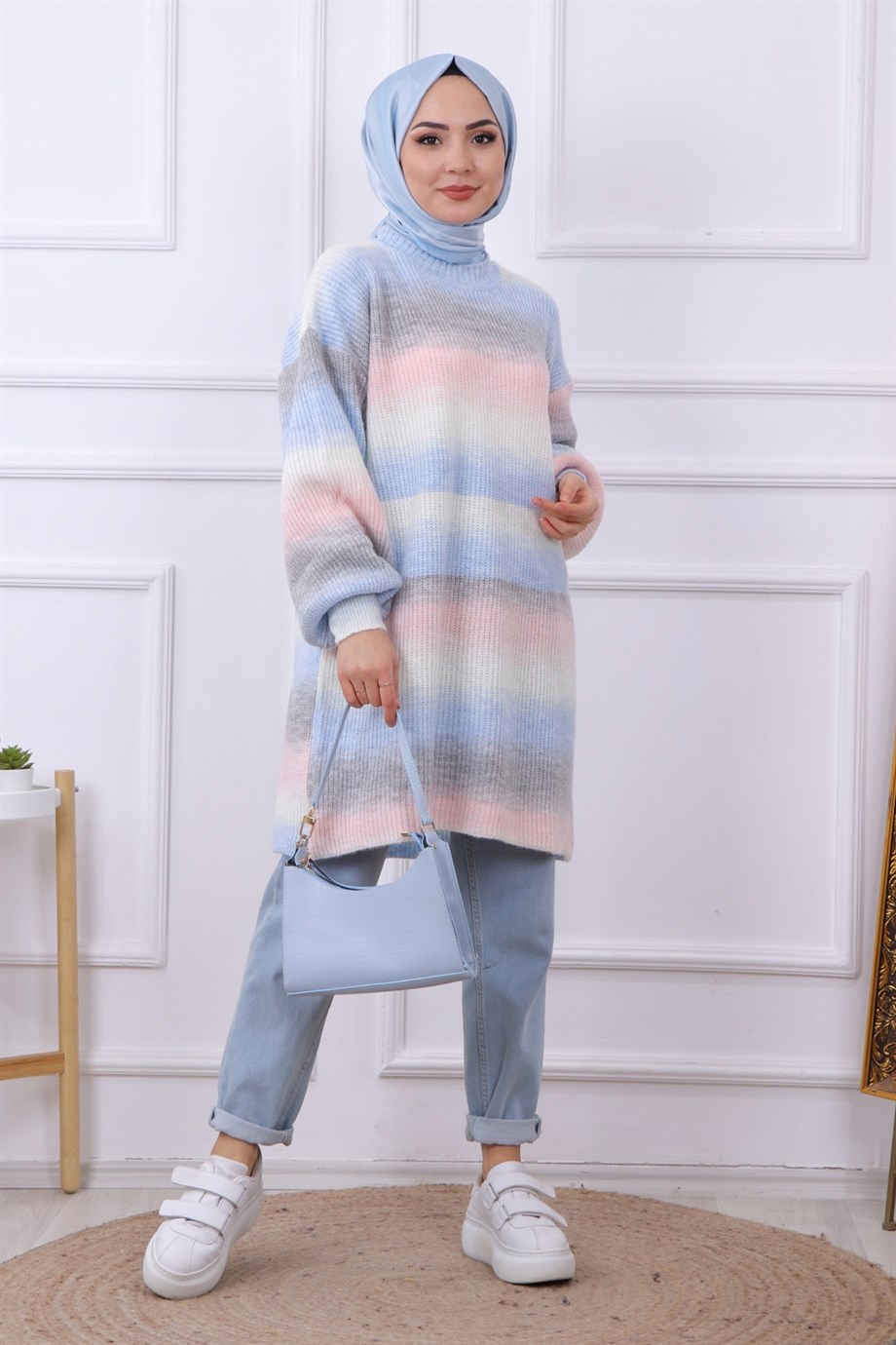Renkli Triko Tunik-