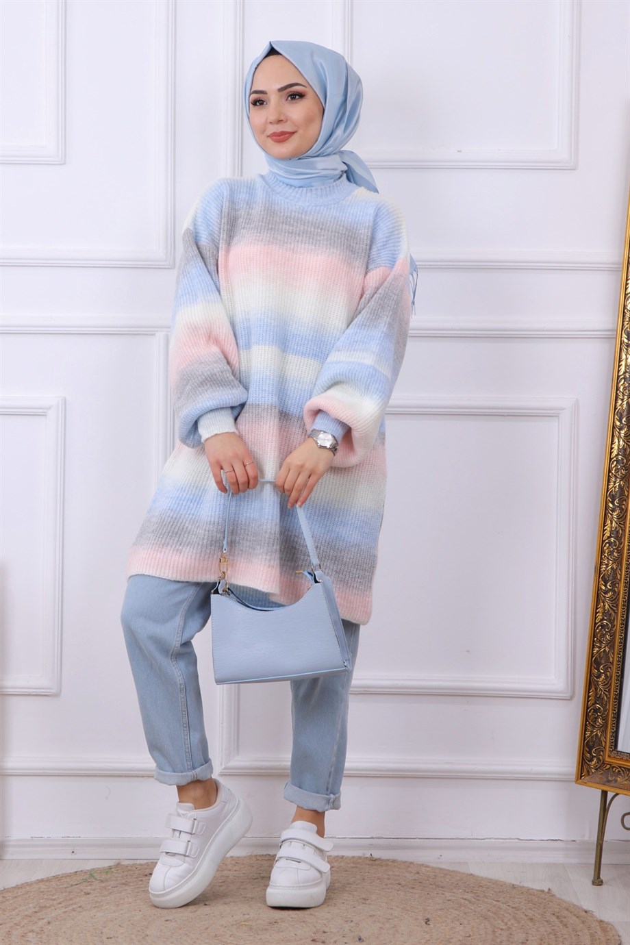 Renkli Triko Tunik-