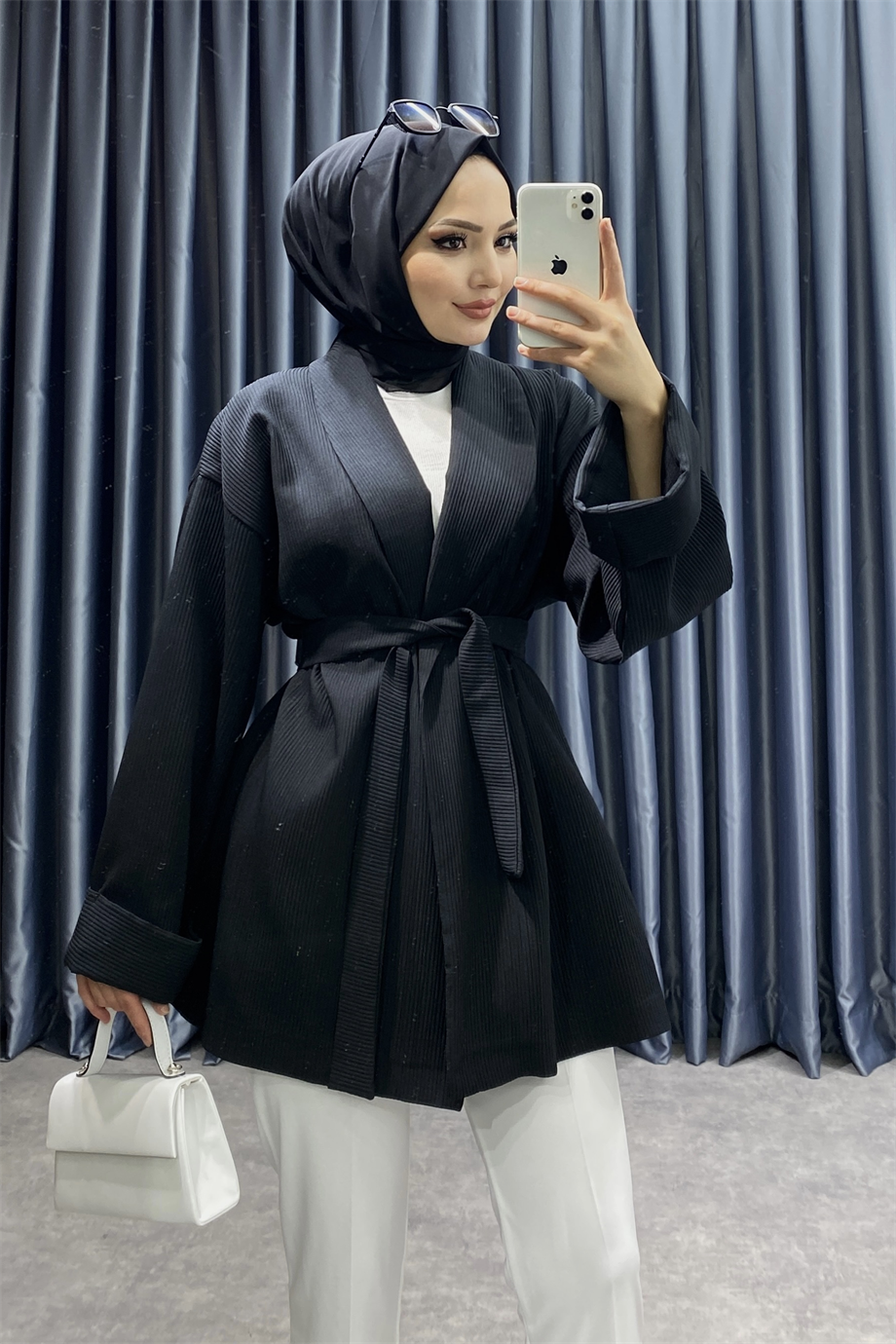 Şal Yaka Ceket Siyah