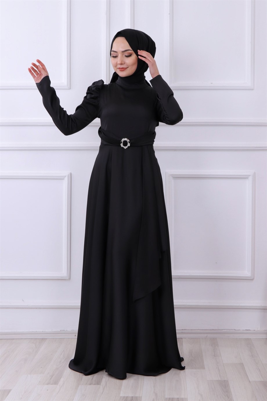 Saten Abiye Siyah