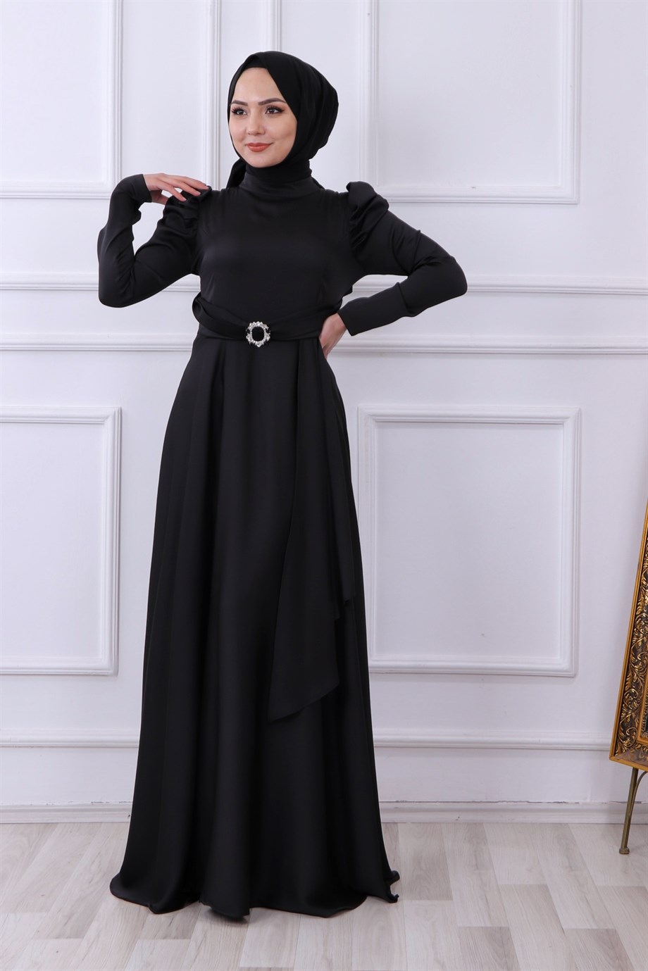Saten Abiye Siyah