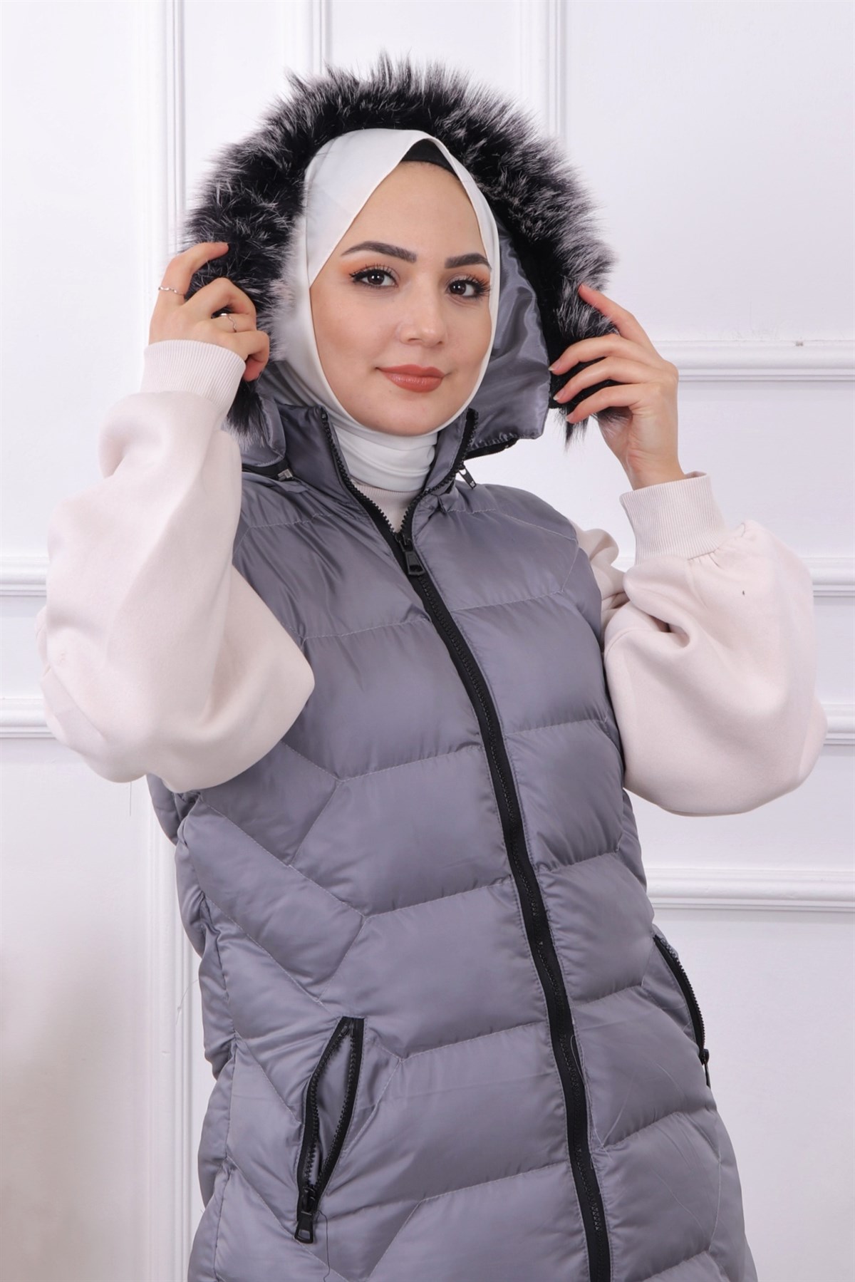 Şişme Yelek Gri