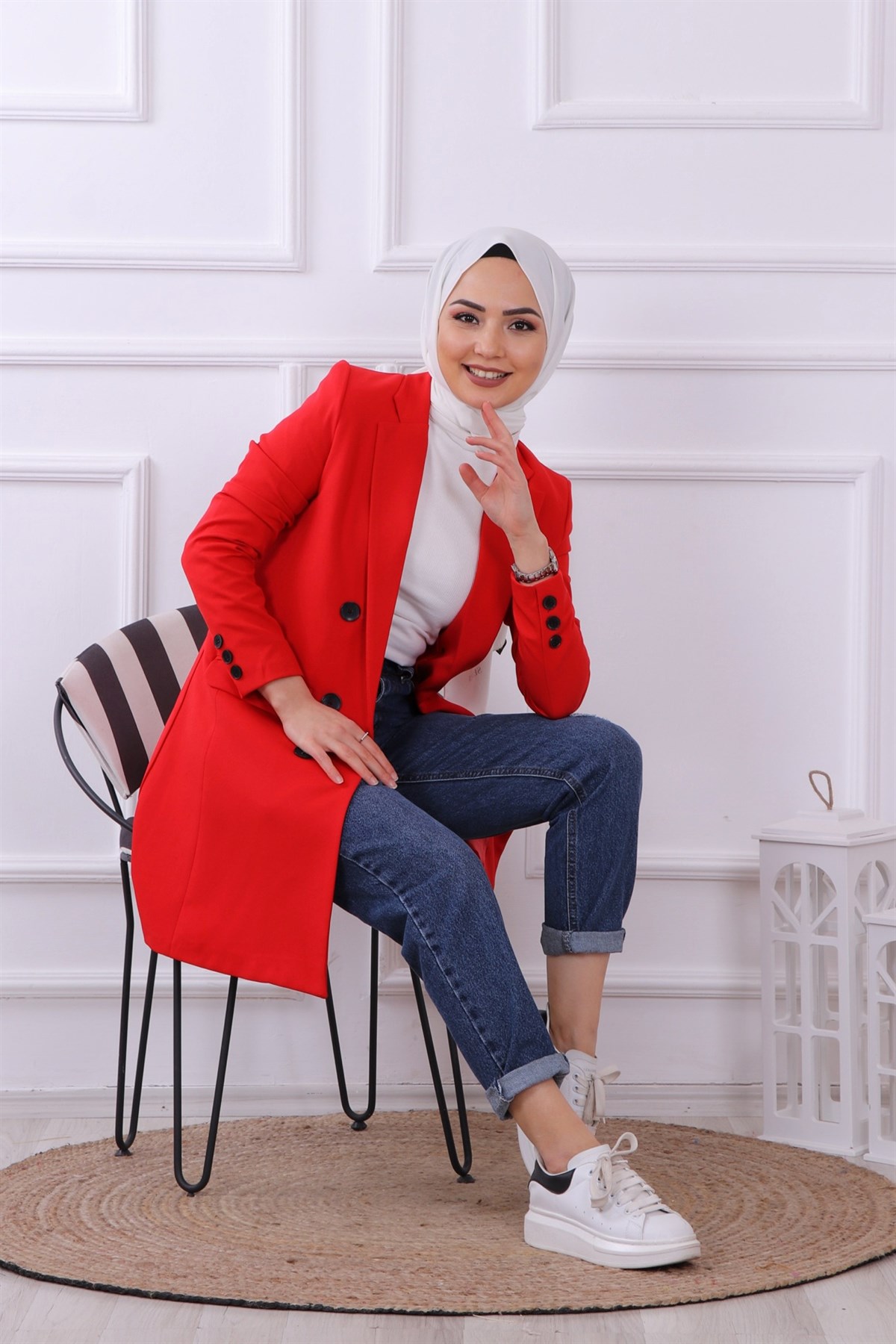 Slimfit Model Blazer Ceket Kırmızı