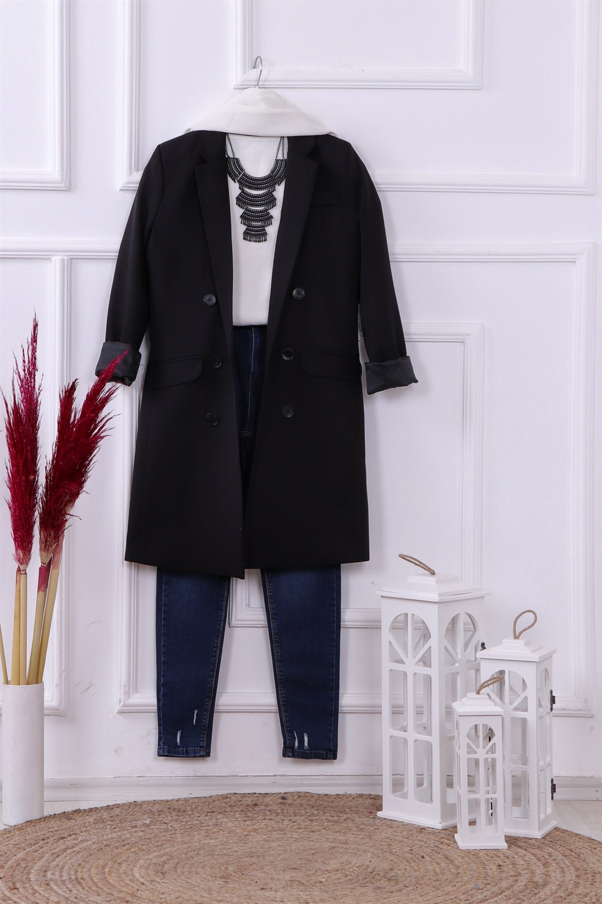 slimfit model blazer ceket siyah