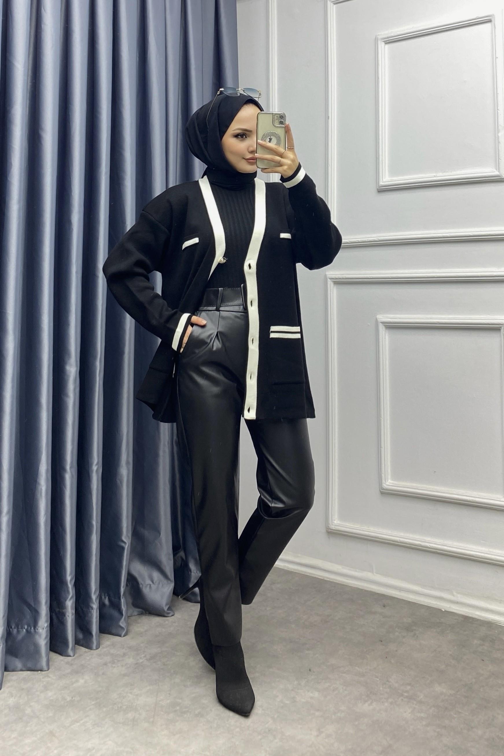 Triko Hırka Siyah