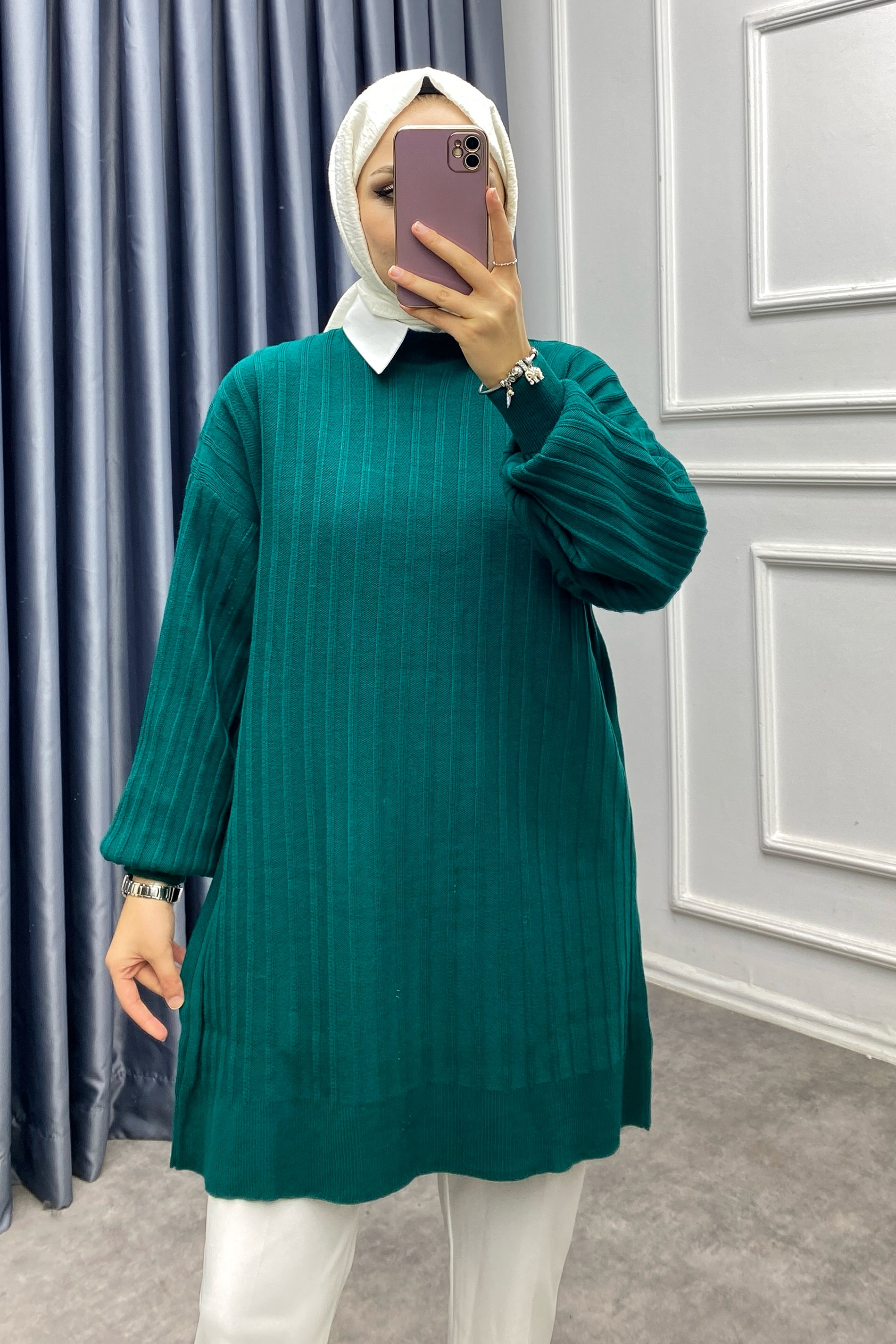 Triko Tunik Yeşil
