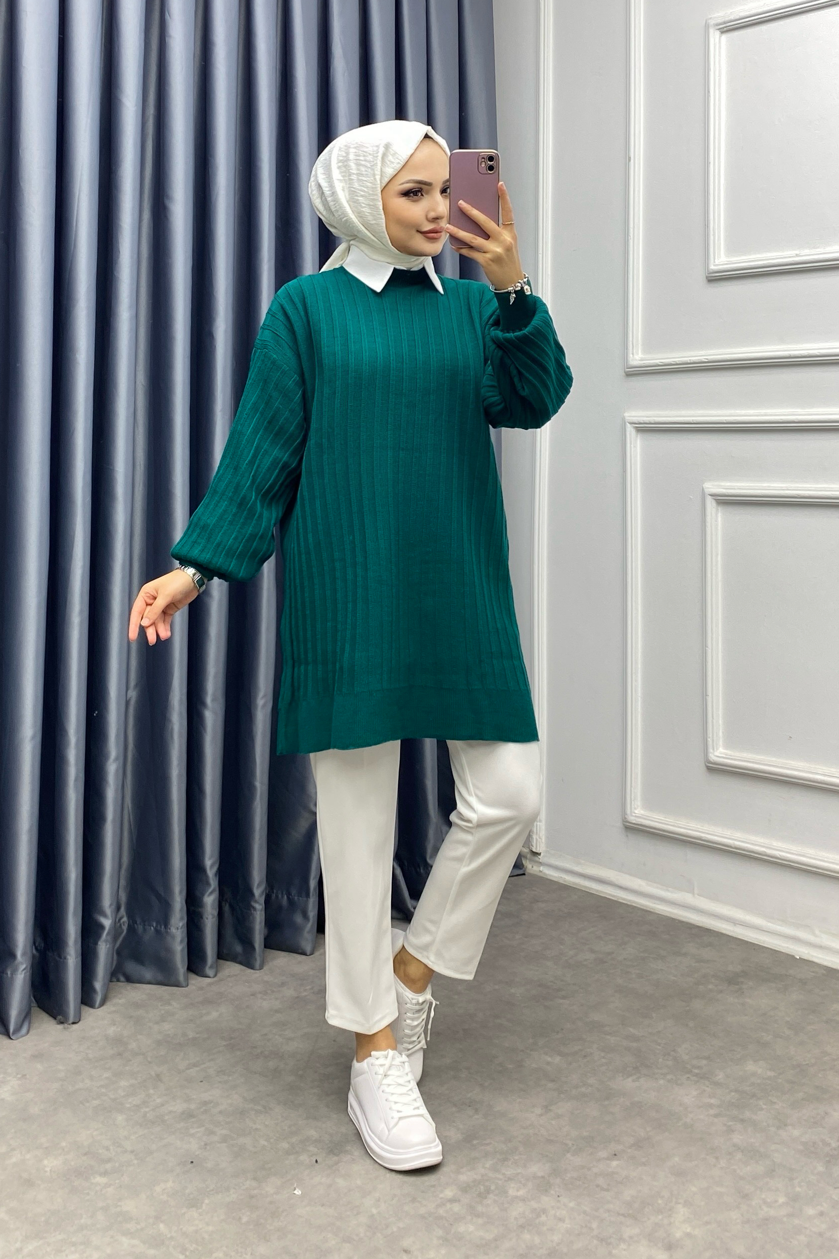 Triko Tunik Yeşil