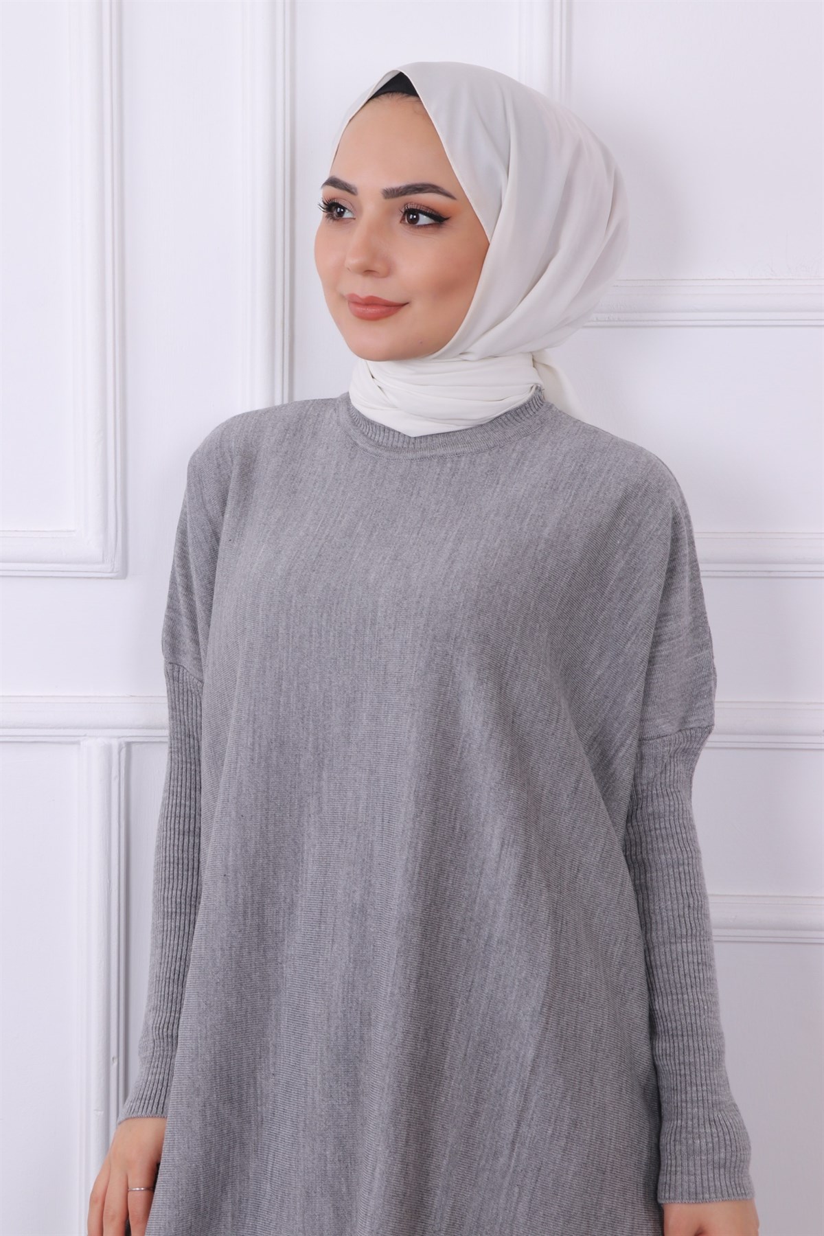 Yarasa Kol Tunik Gri